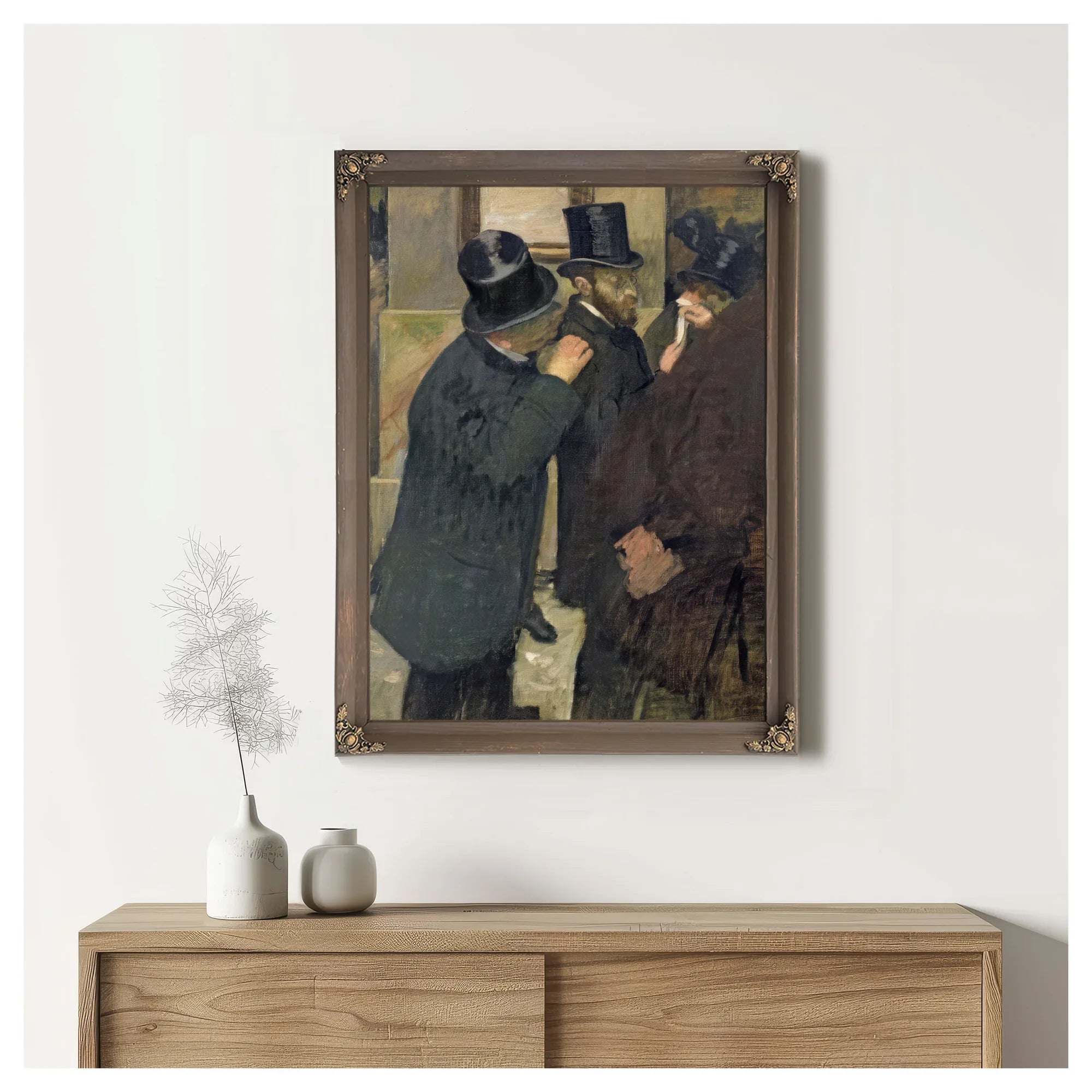 At The Stock Exchange By Edgar Degas Fine Art Print