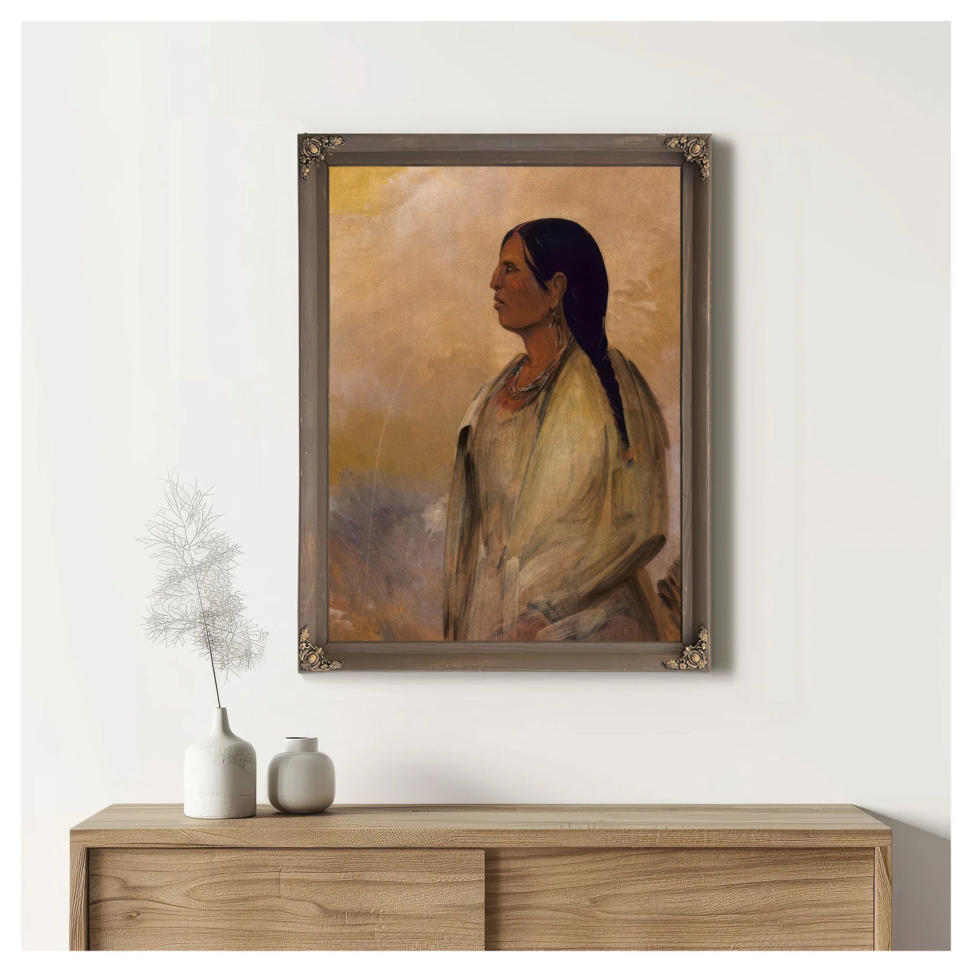 A Choctaw Woman By George Catlin Fine Art Print