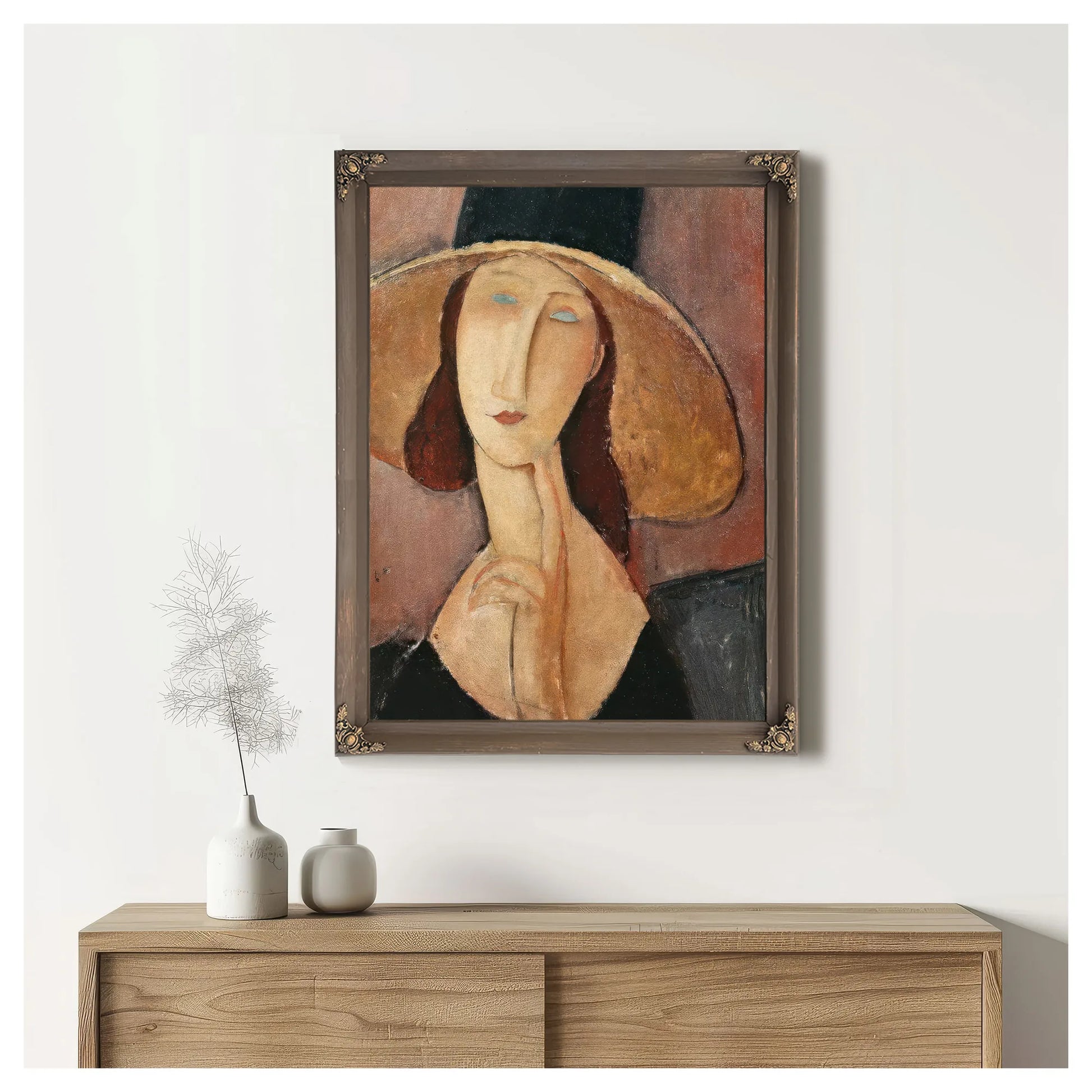 Portrait Of Jeanne Hebuterne In A Large Hat By Amedeo Modigliani Fine Art Print