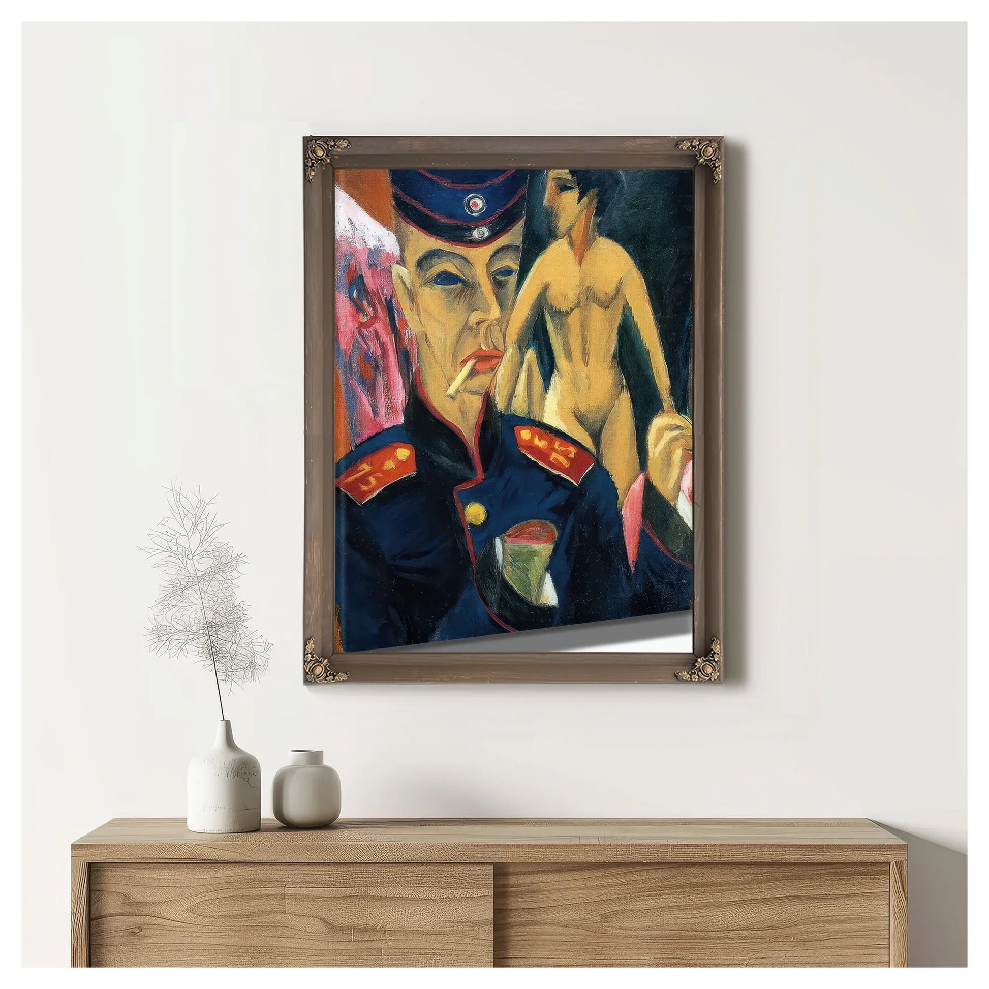 Self Portrait As Soldier By Ernst Ludwig Kirchner Fine Art Print
