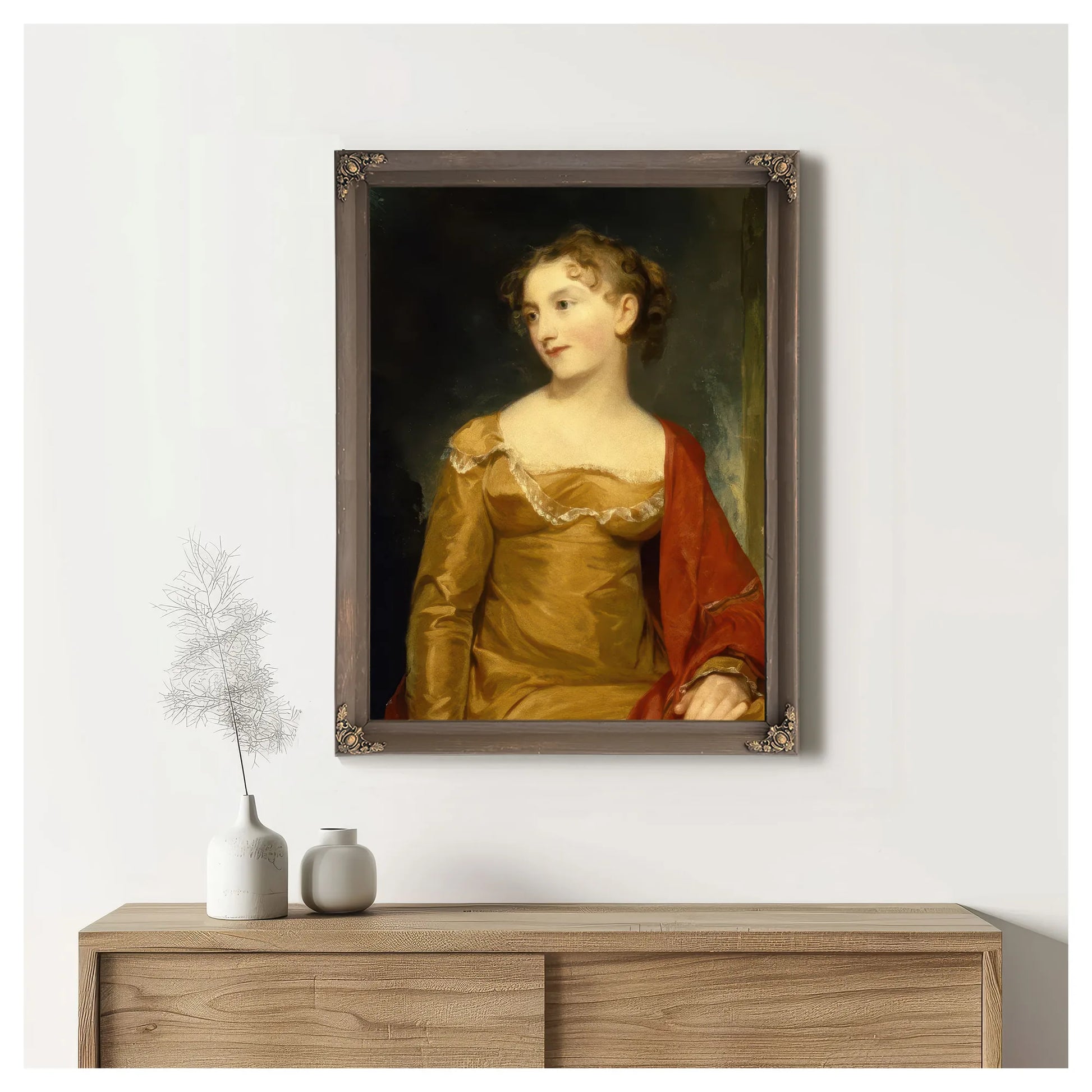Portrait Of Maria Livingston (Mrs. John C. Tillotson) By Thomas Sully Fine Art Print