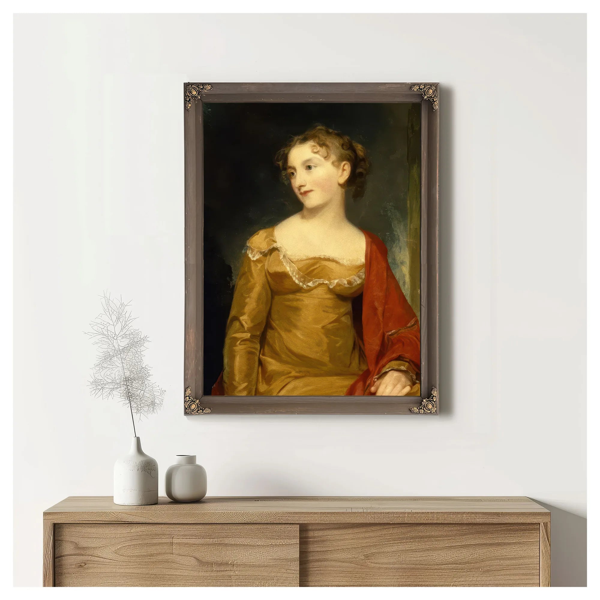 Portrait Of Maria Livingston (Mrs. John C. Tillotson) By Thomas Sully Fine Art Print