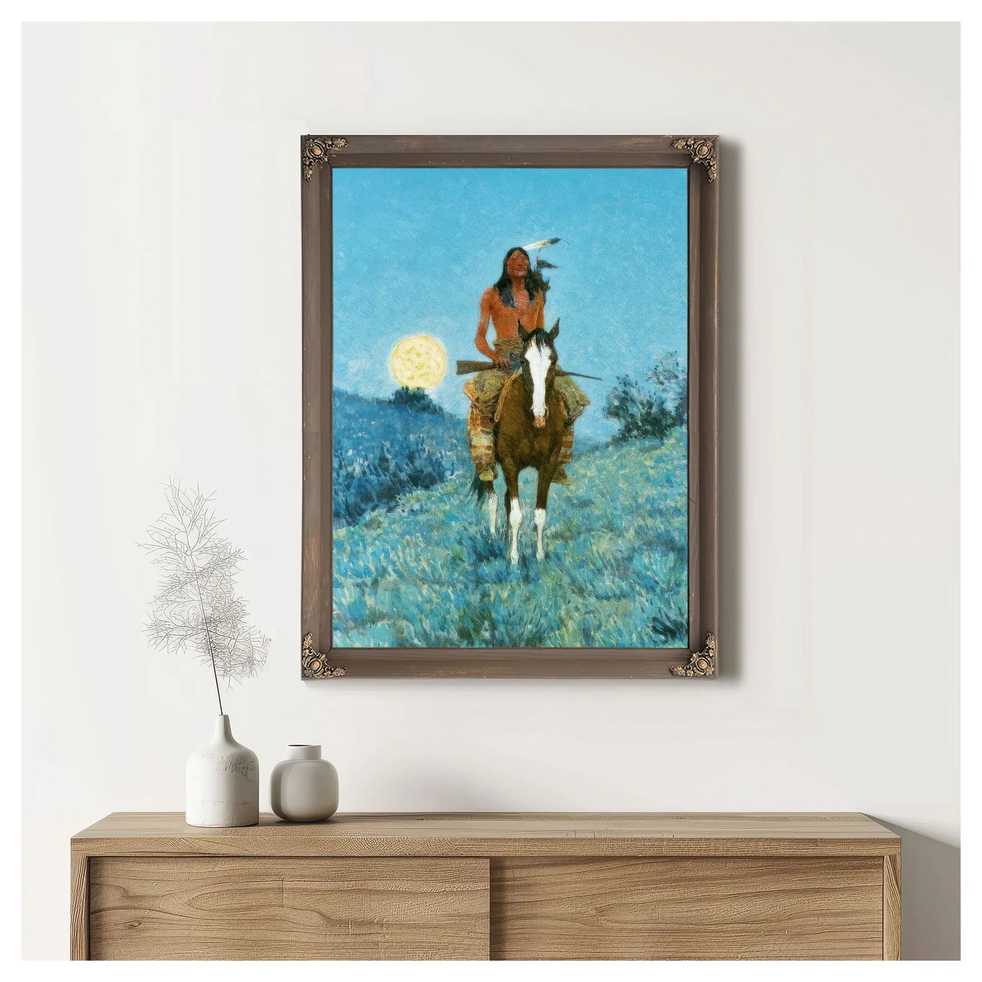 The Outlier By Frederic Remington Fine Art Print