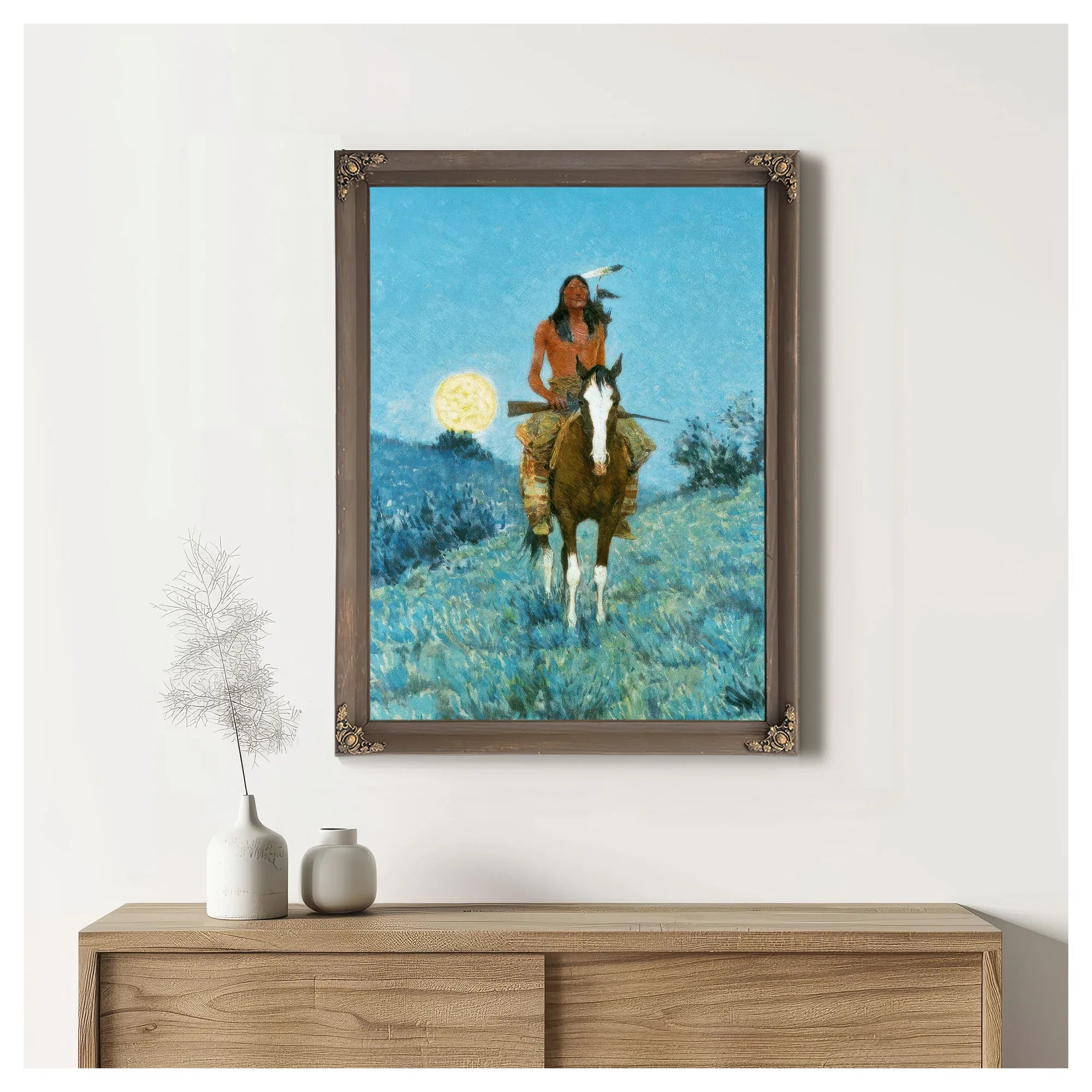 The Outlier By Frederic Remington Fine Art Print