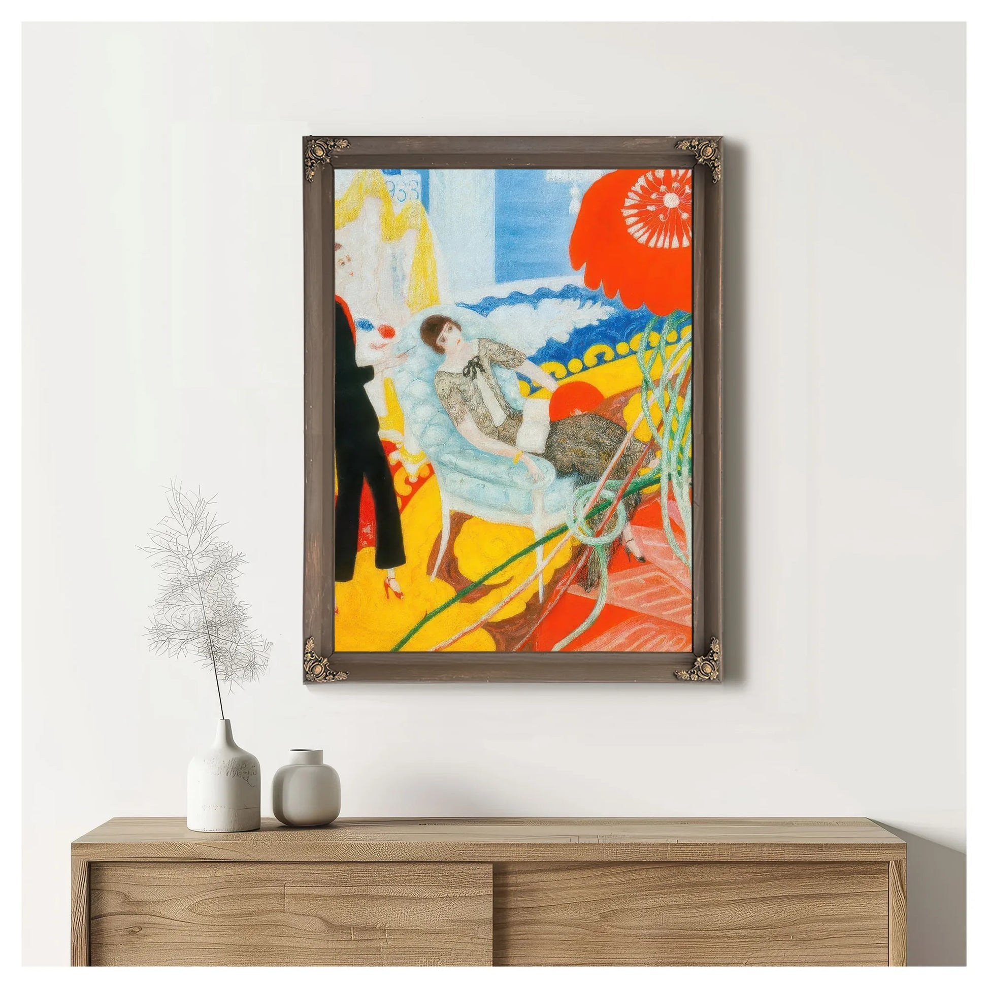 Florine And Ettie Family Portrait By Florine Stettheimer Fine Art Print