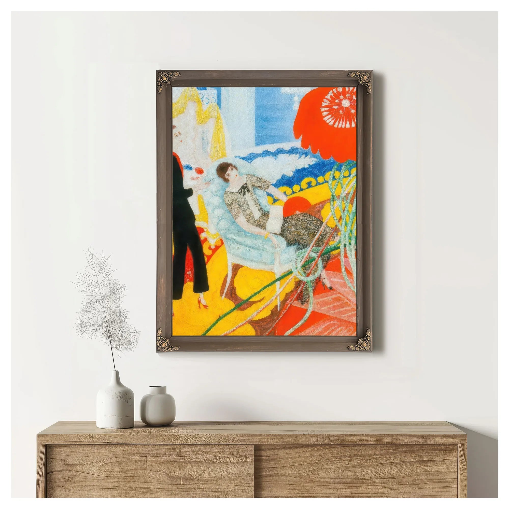 Florine And Ettie Family Portrait By Florine Stettheimer Fine Art Print