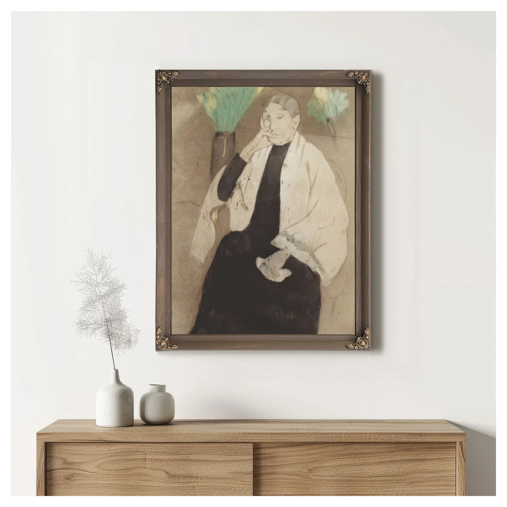 Portrait Of The Artist's Mother By Mary Cassatt Fine Art Print