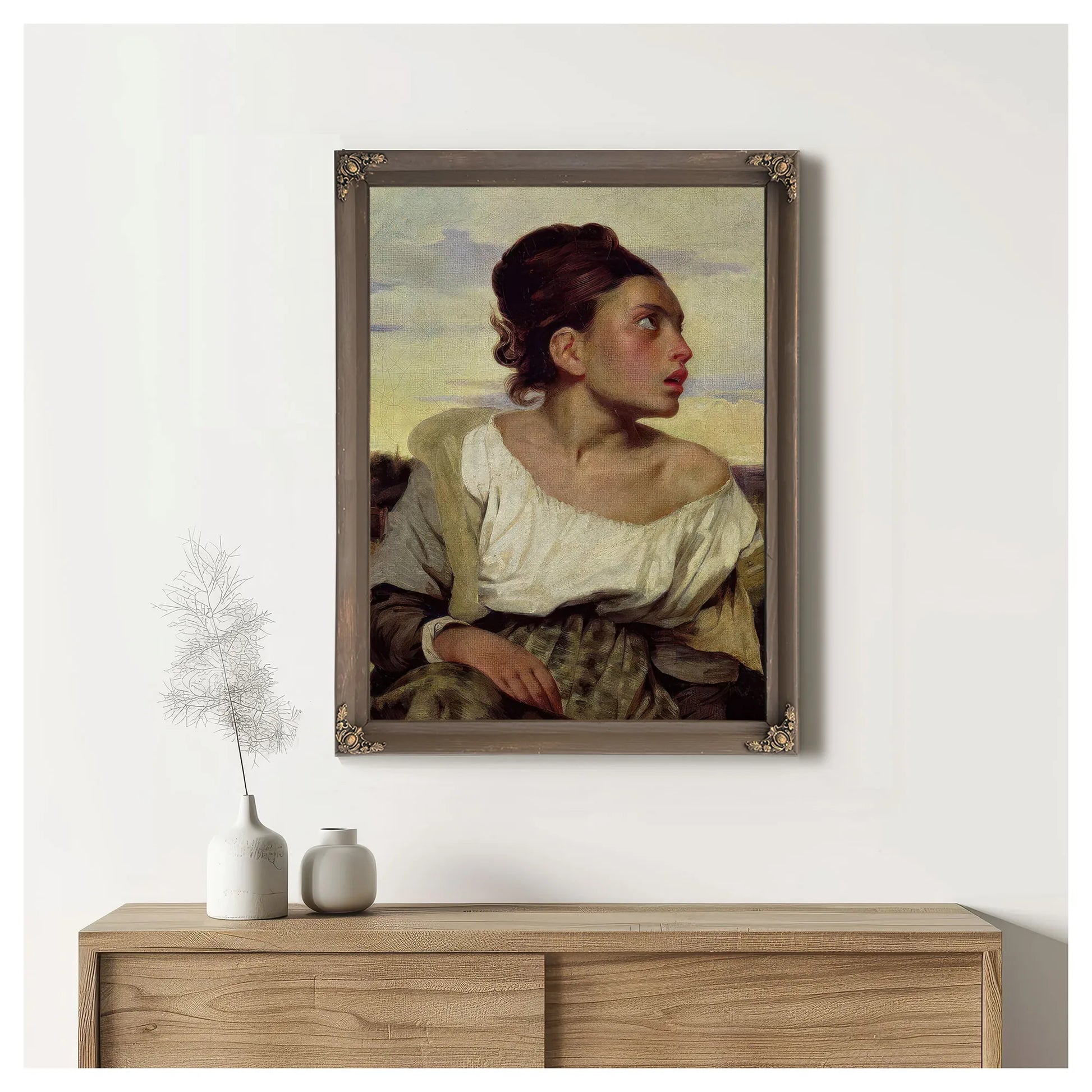 Young Orphan In The Cemetery By Ferdinand Victor Eugene Delacroix Fine Art Print