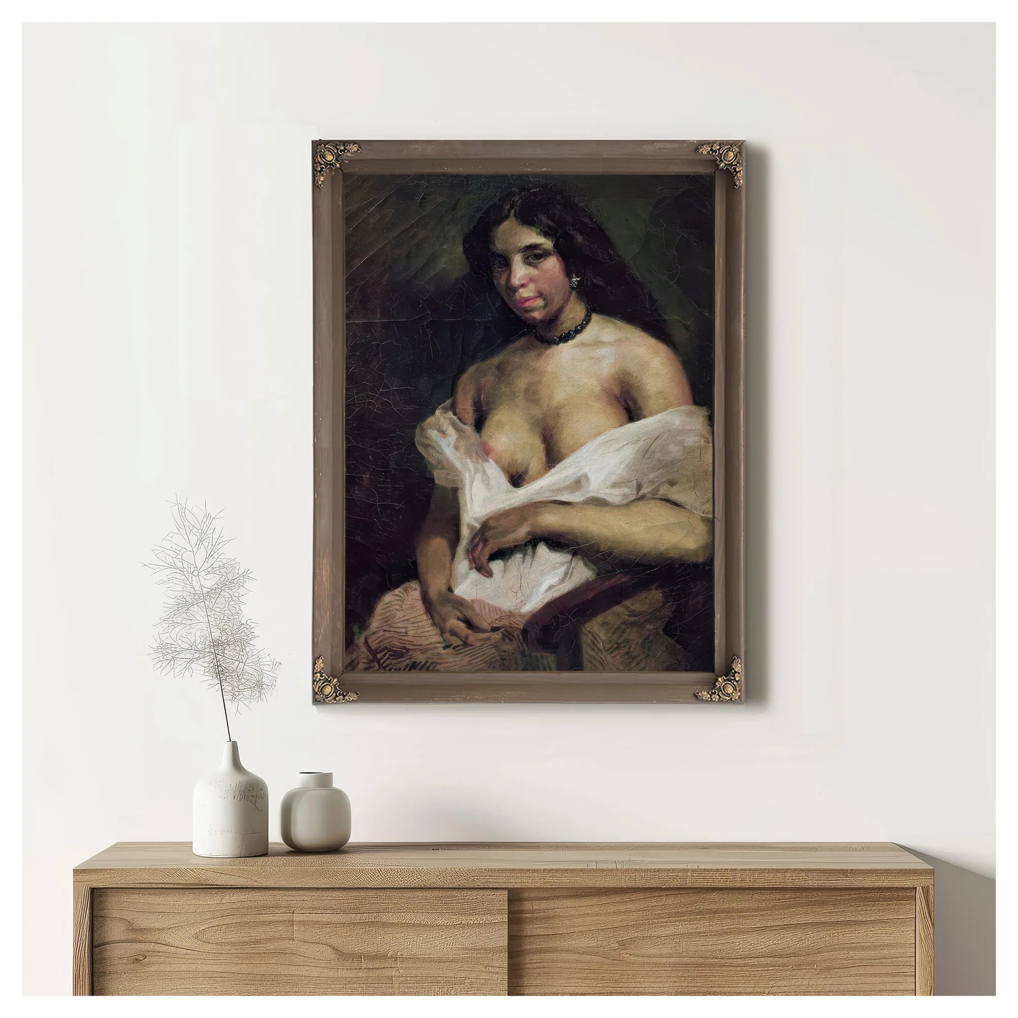A Mulatto Woman By Ferdinand Victor Eugene Delacroix Fine Art Print