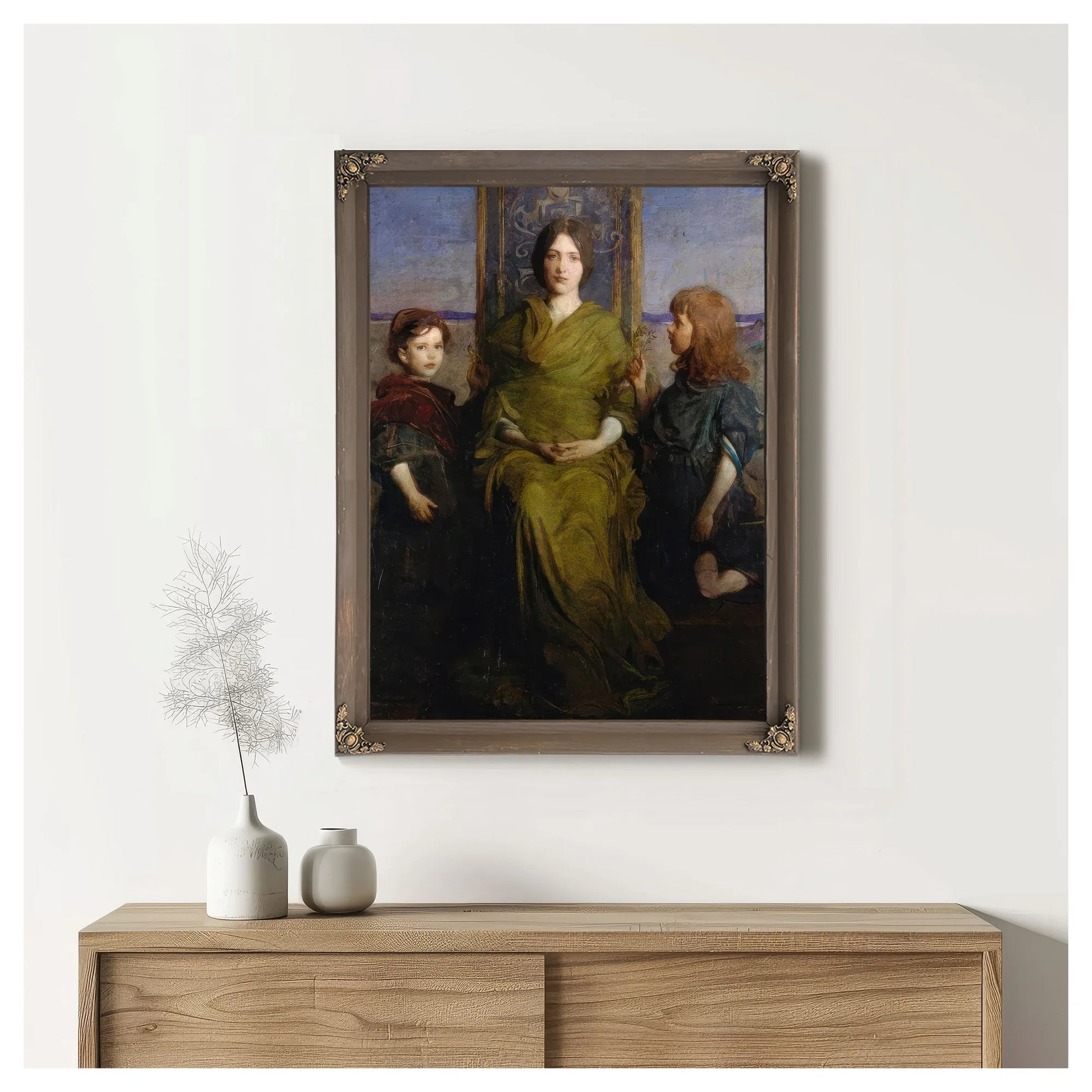 Virgin Enthroned By Abbott Handerson Thayer Fine Art Print