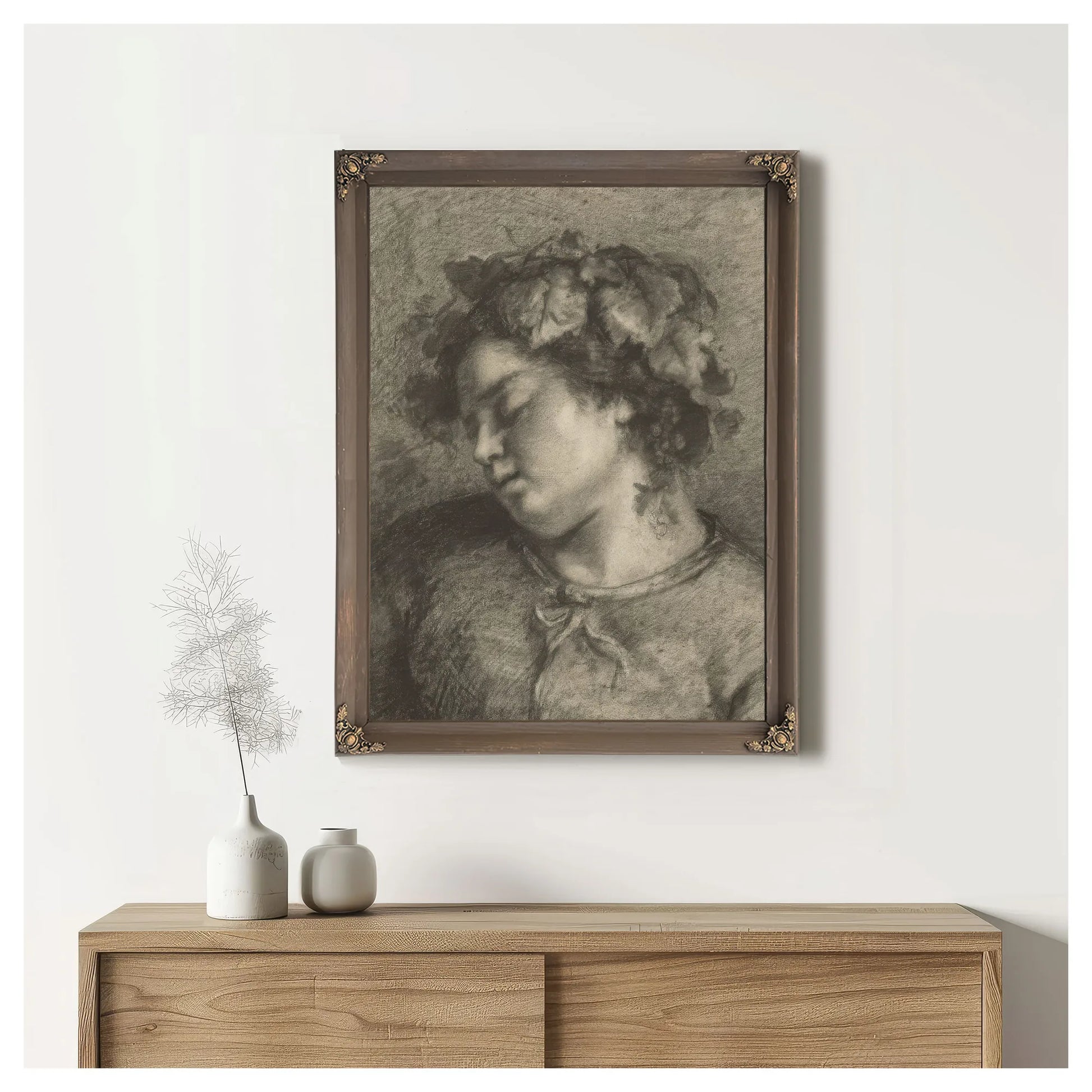 Head Of A Sleeping Bacchante By Jean Desire Gustave Courbet Fine Art Print
