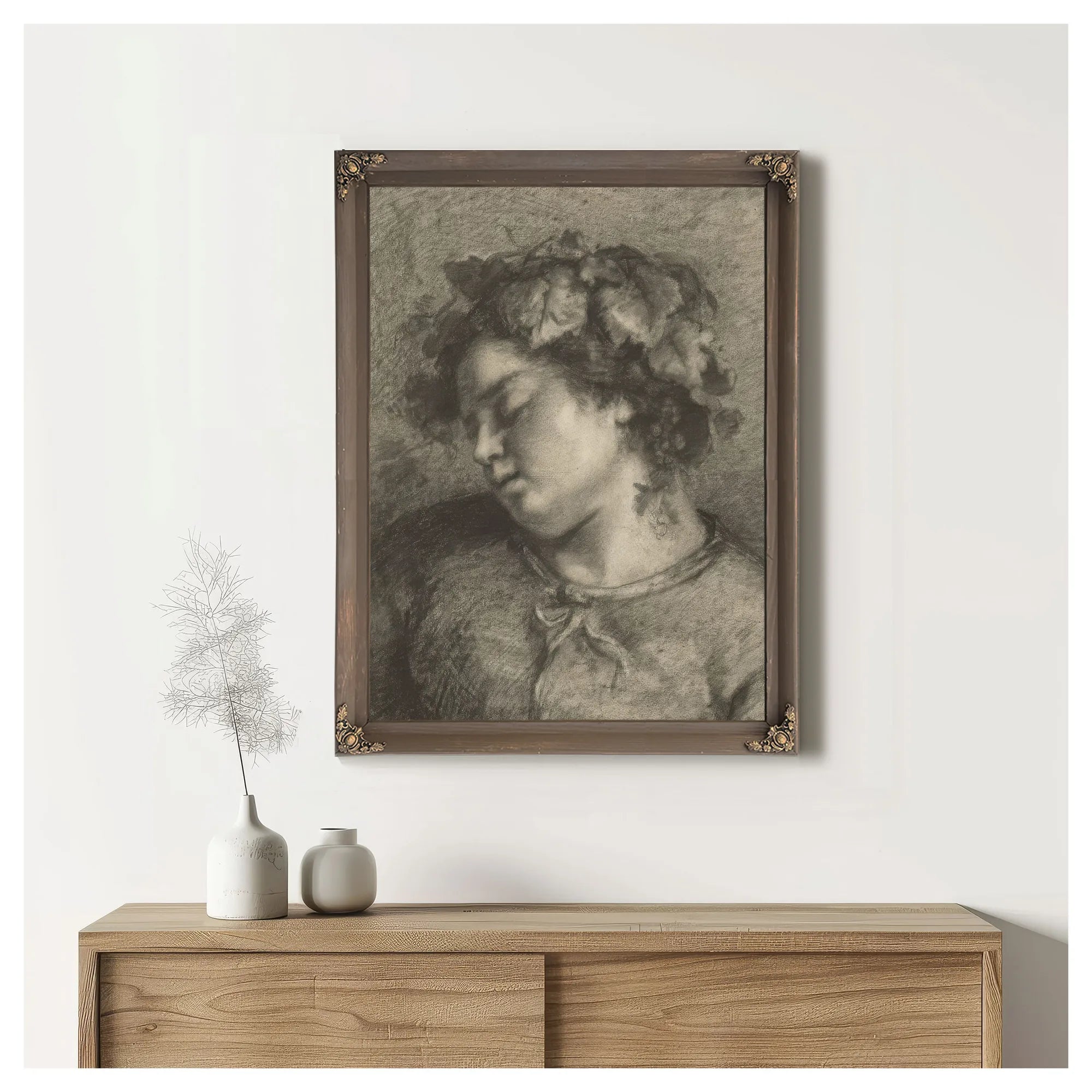 Head Of A Sleeping Bacchante By Jean Desire Gustave Courbet Fine Art Print