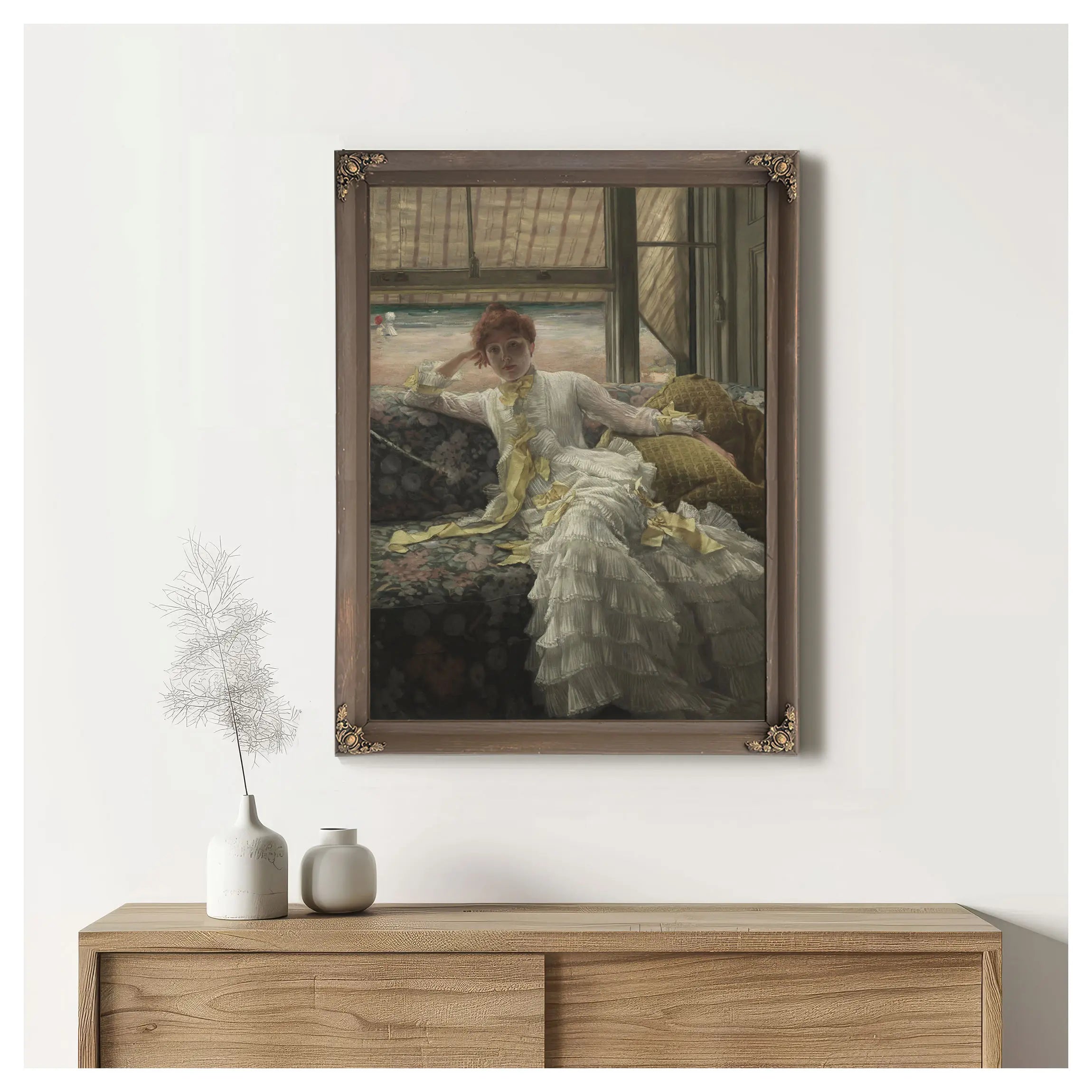 Seaside July Specimen Of A Portrait French  by James Tissot
