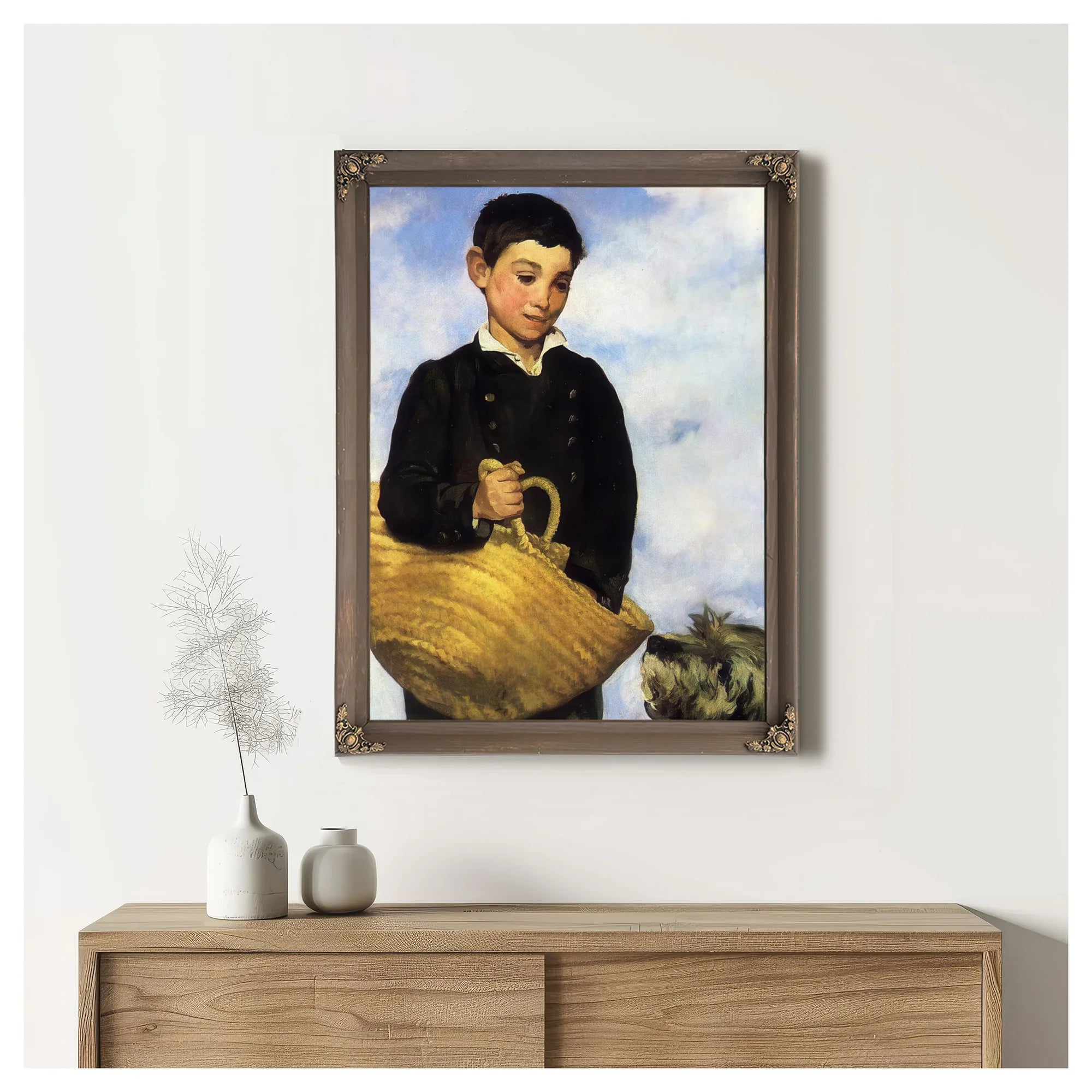 A Boy With A Dog 1861 Oil On Canvas 92X72Cm By Edouard Manet Fine Art Print