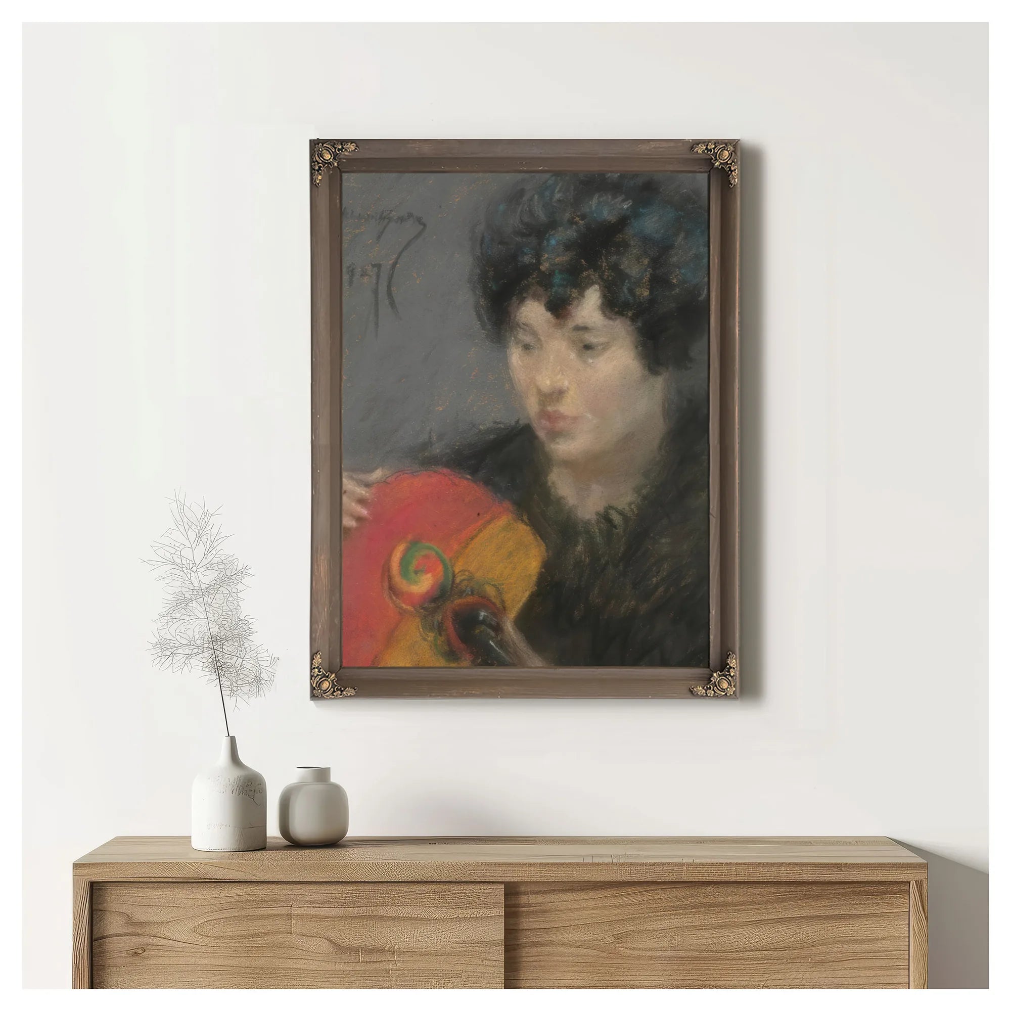 Study With Fan 2 By Alice Pike Barney Fine Art Print