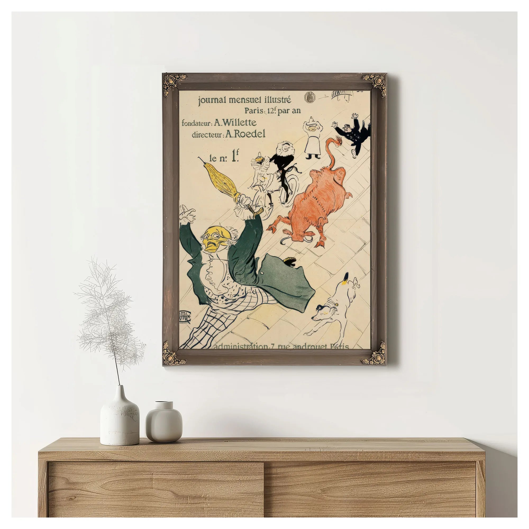 La Vache Enragee (The Mad Cow) By Henri Marie Raymond De Toulouse Lautrec Monfa Fine Art Print