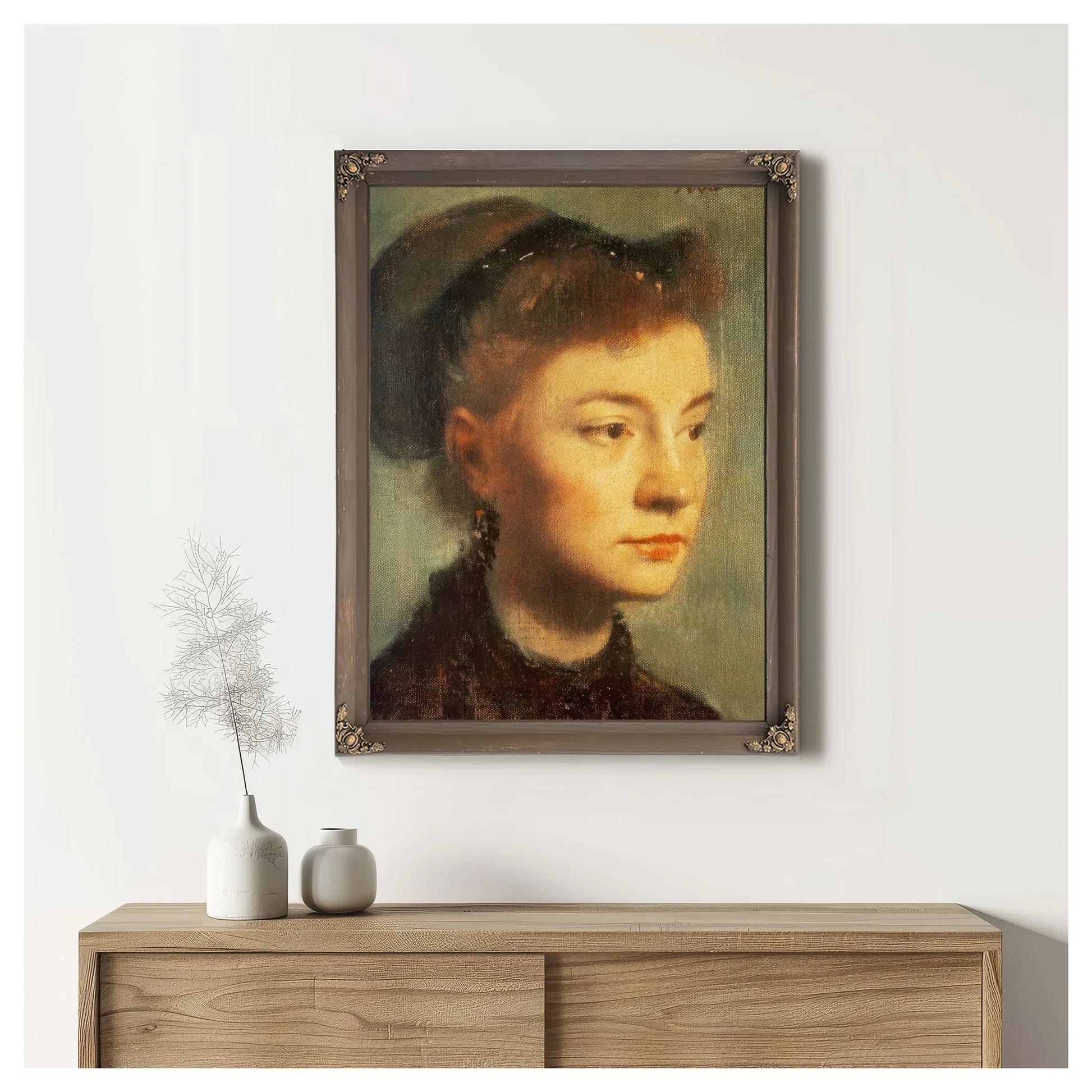 Head Of A Yound Woman 1867 By Edgar Degas Fine Art Print