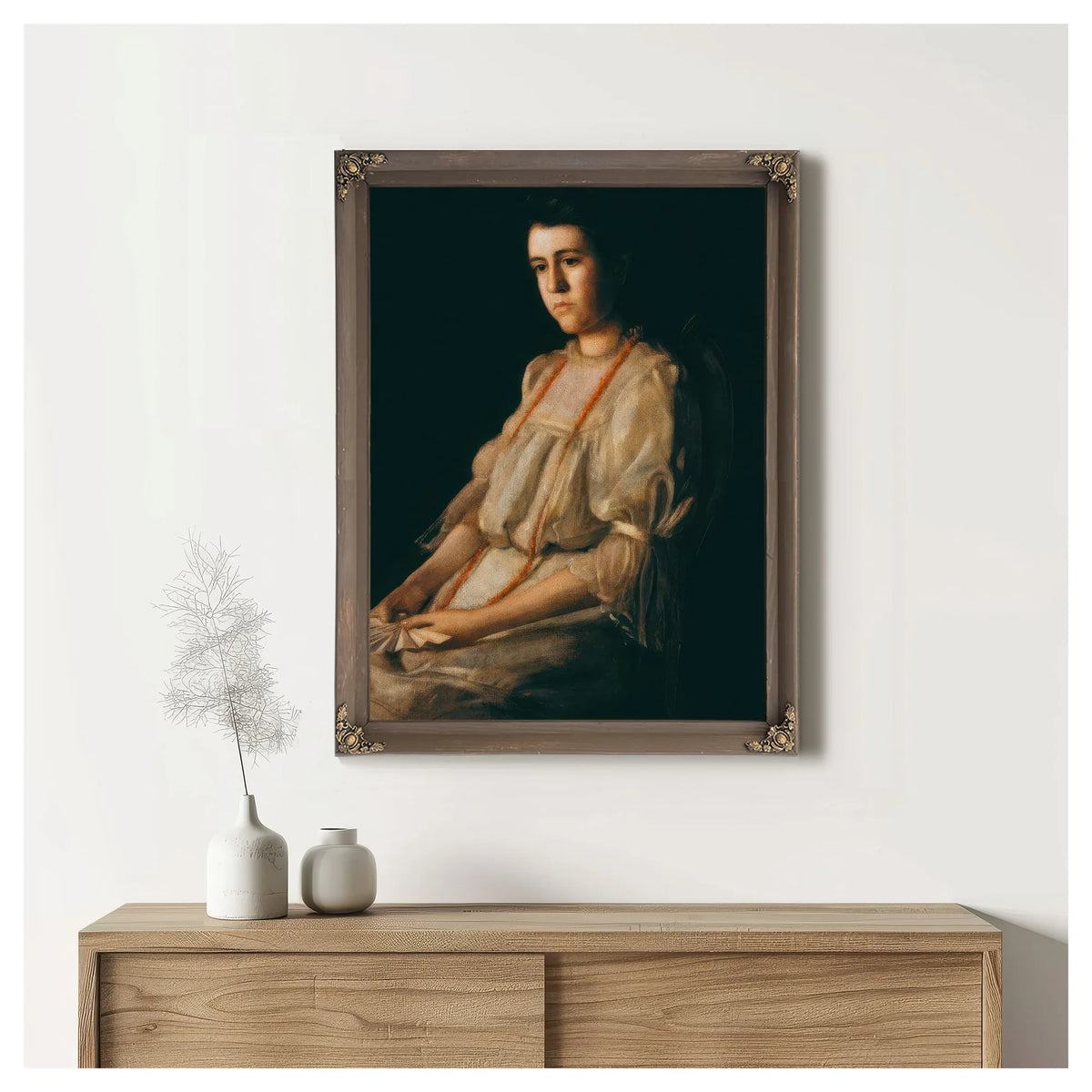 The Coral Necklace By Thomas Eakins Fine Art Print
