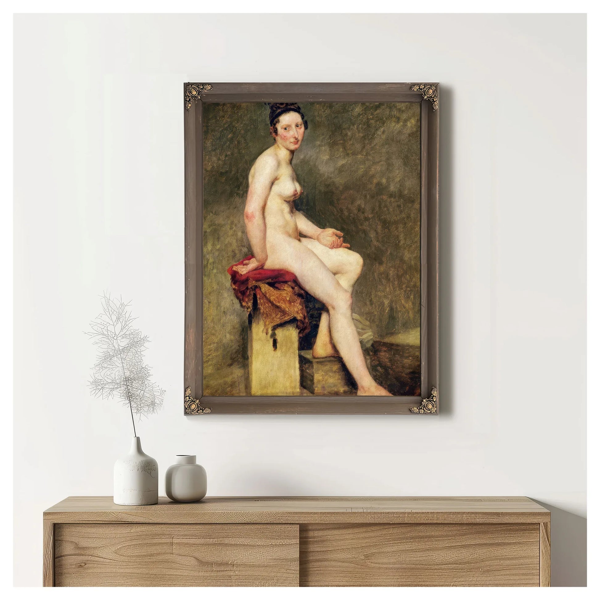 Seated Nude, Mademoiselle Rose By Ferdinand Victor Eugene Delacroix Fine Art Print