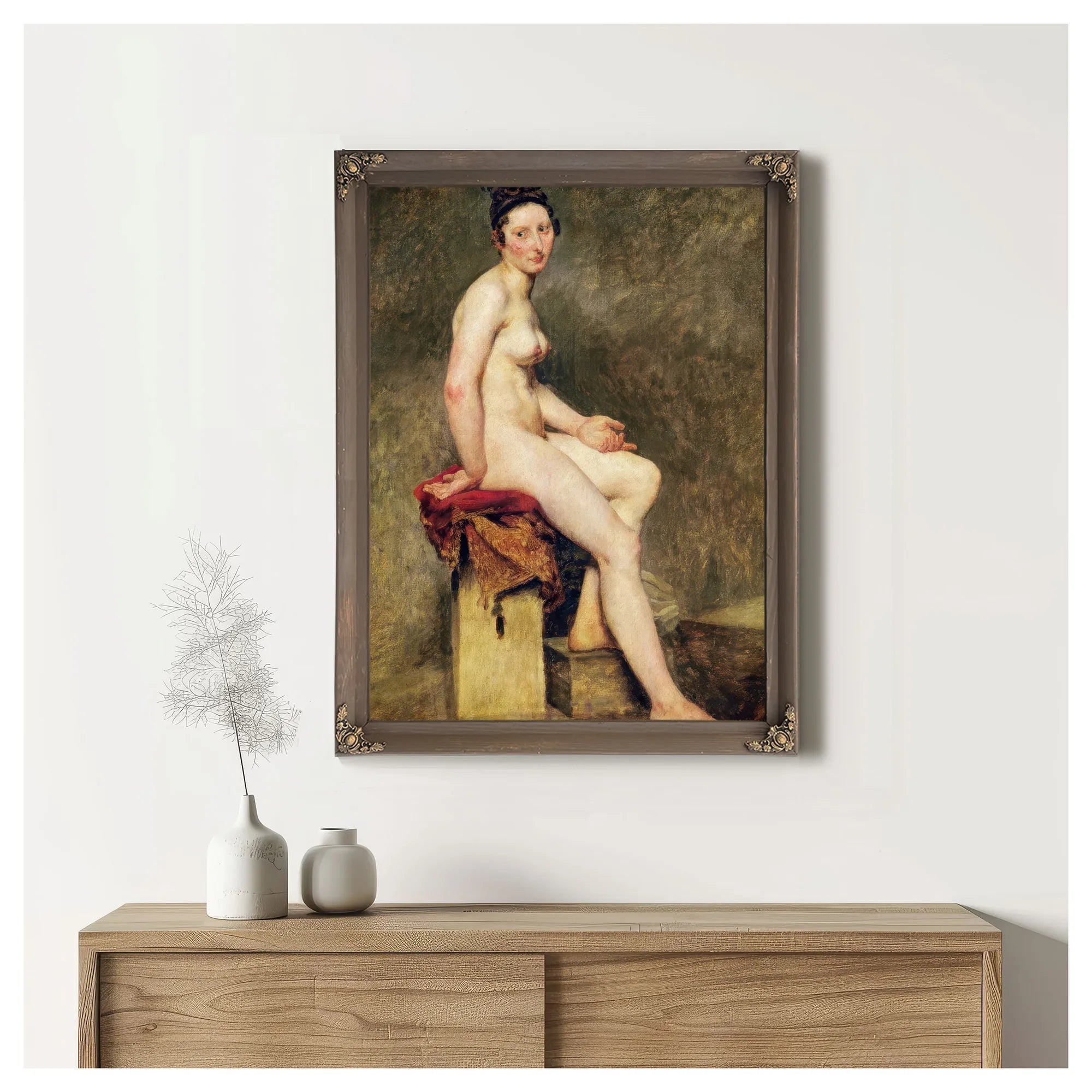 Seated Nude, Mademoiselle Rose By Ferdinand Victor Eugene Delacroix Fine Art Print