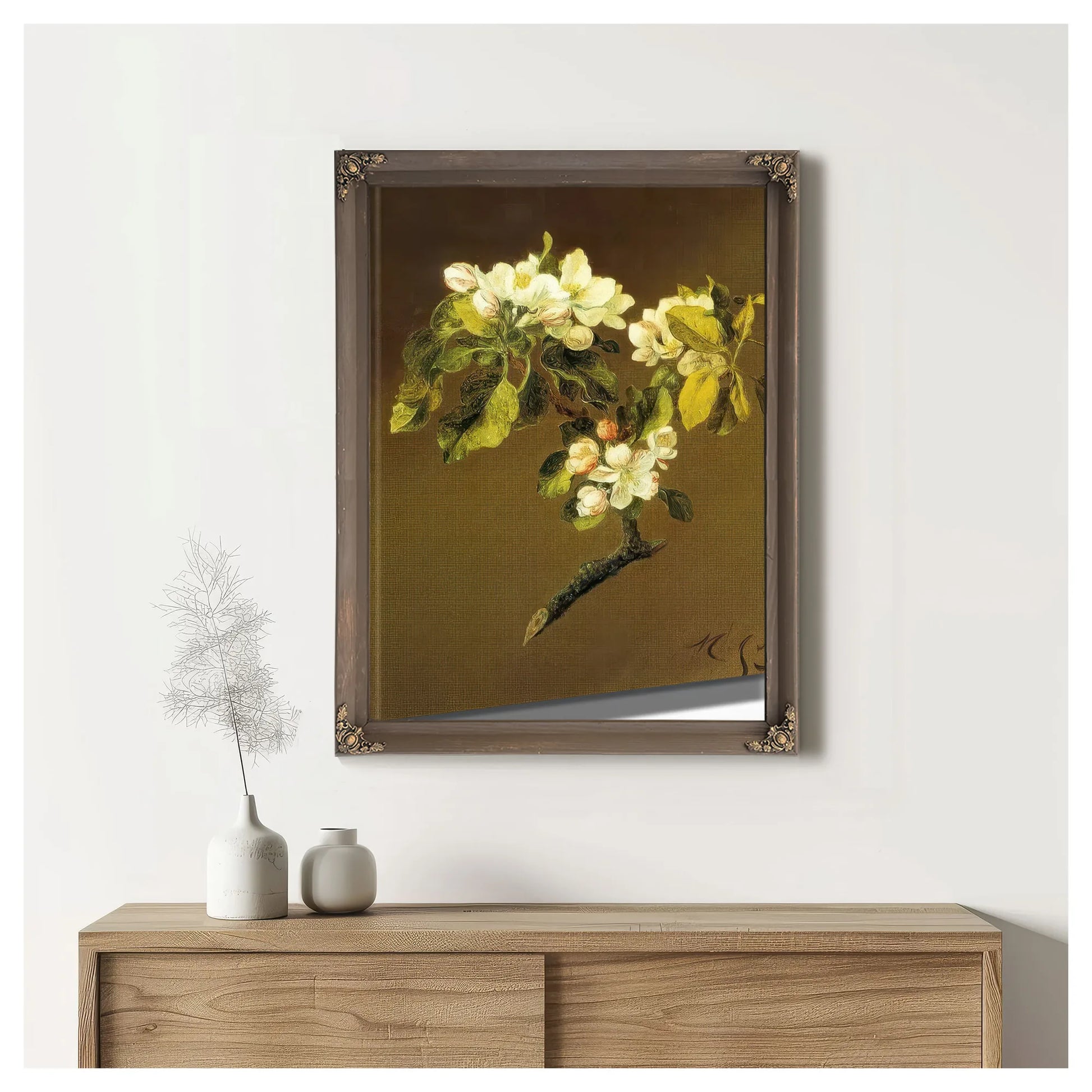 A Spray Of Apple Blossoms By Martin Johnson Heade Fine Art Print