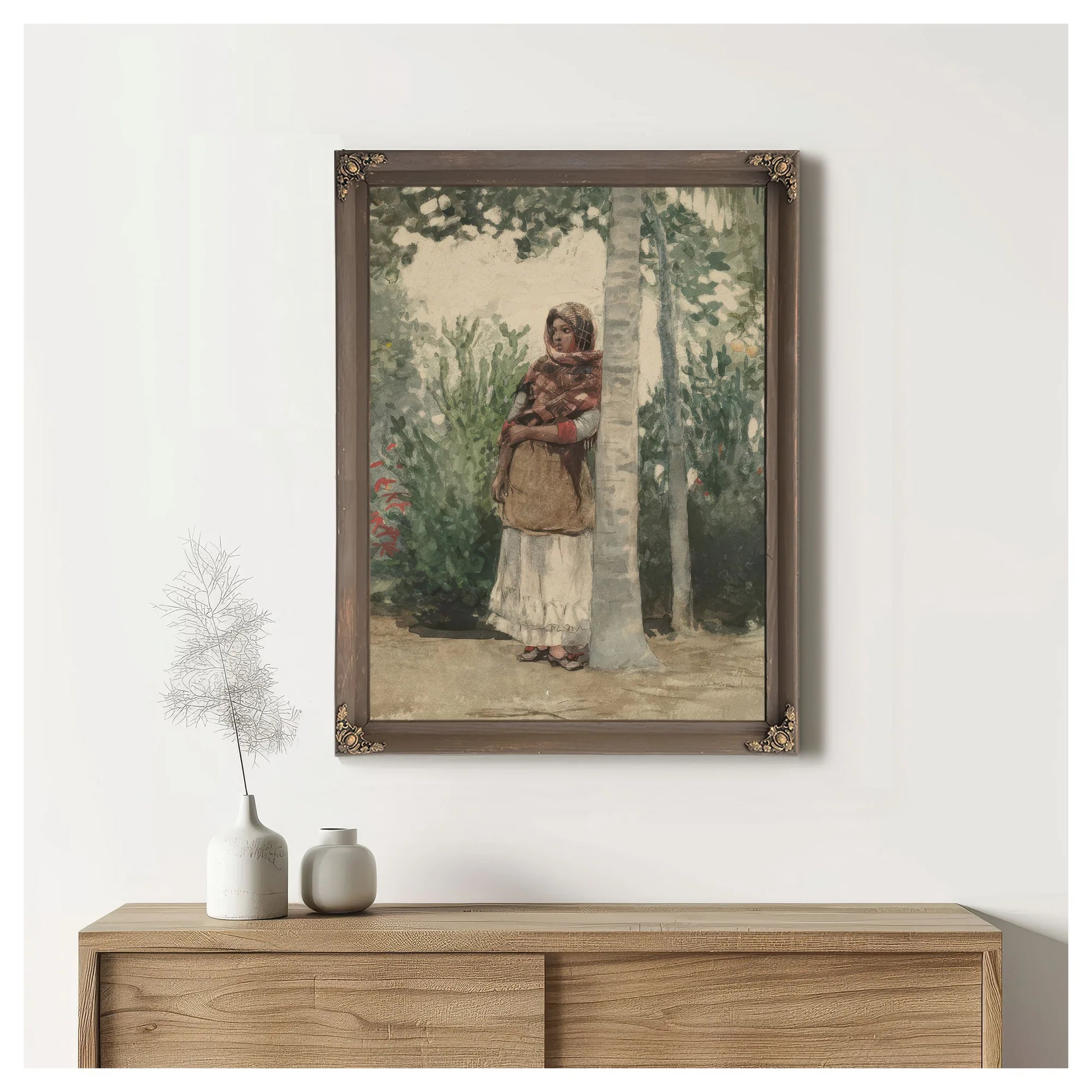 Under A Palm Tree By Winslow Homer Fine Art Print