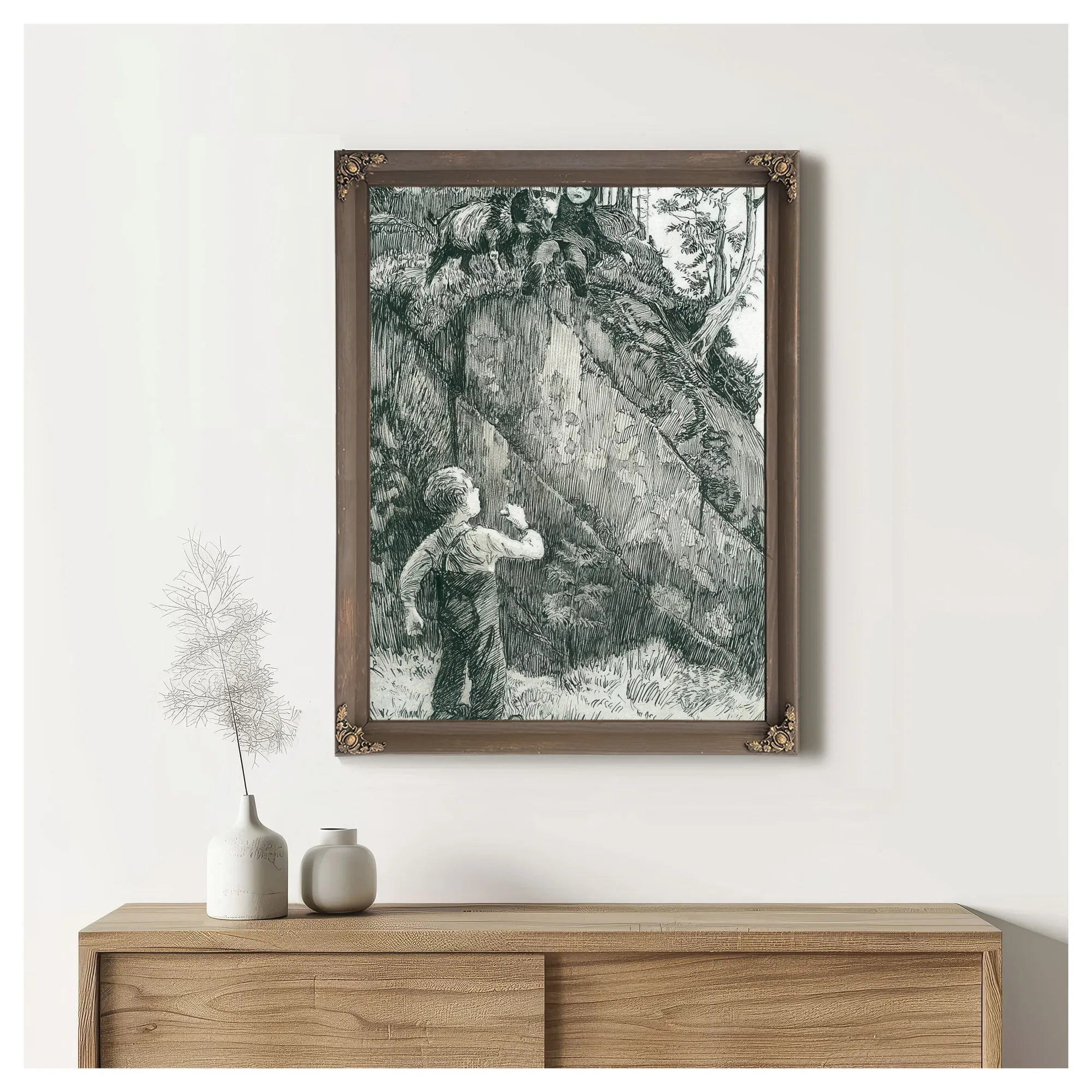 Bj. Bjornson, Scene From A Happy Boy (3) By Nicolai Astrup Fine Art Print