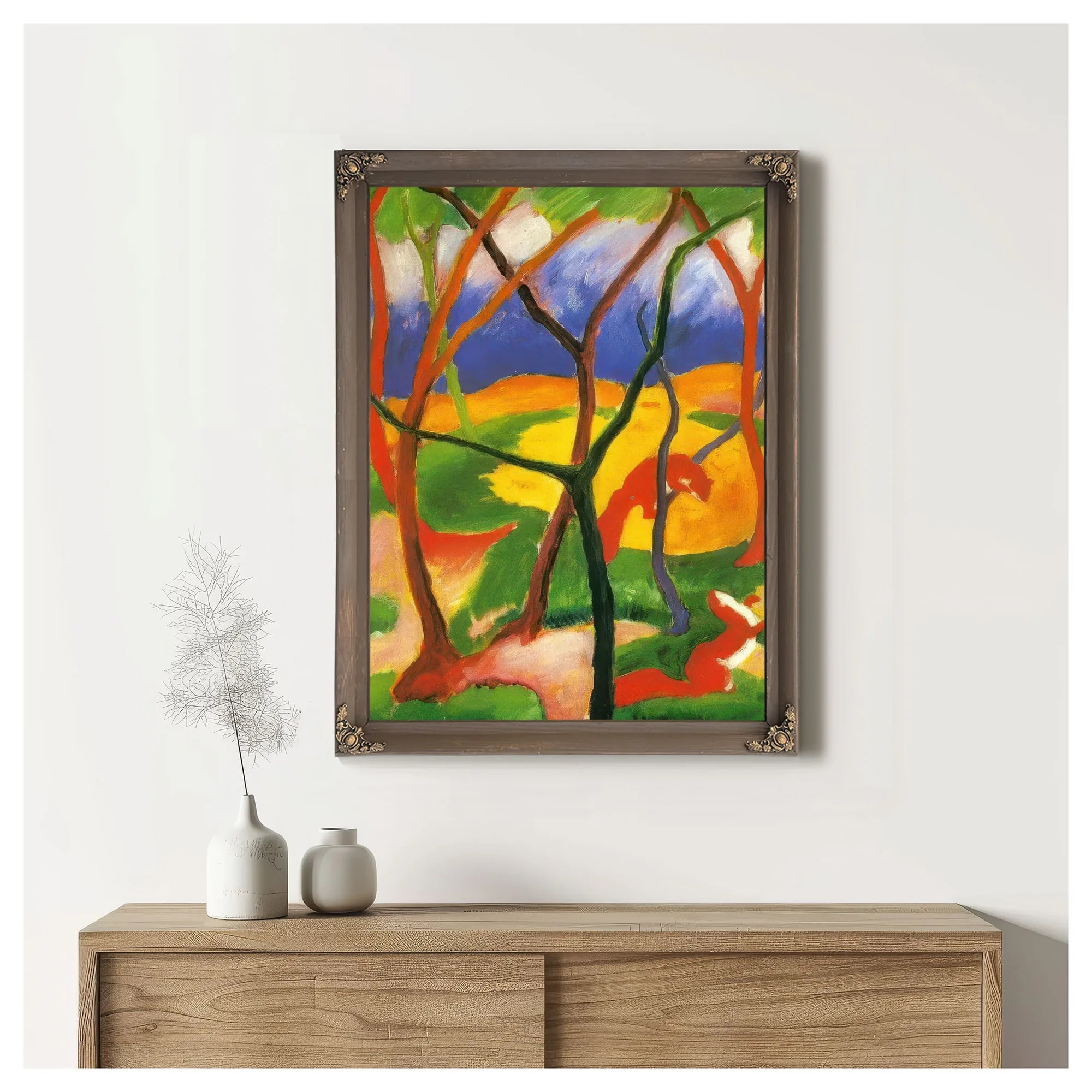 Weasels At Play By Franz Marc Fine Art Print