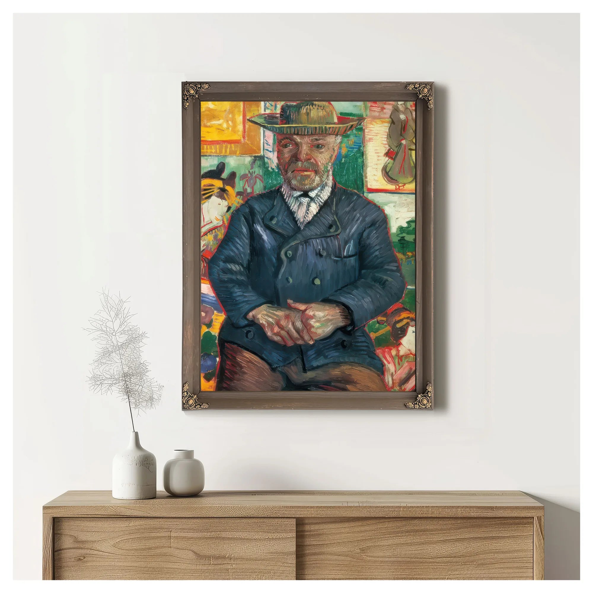 Portrait Of Pere Tanguy By Vincent Van Gogh Fine Art Print