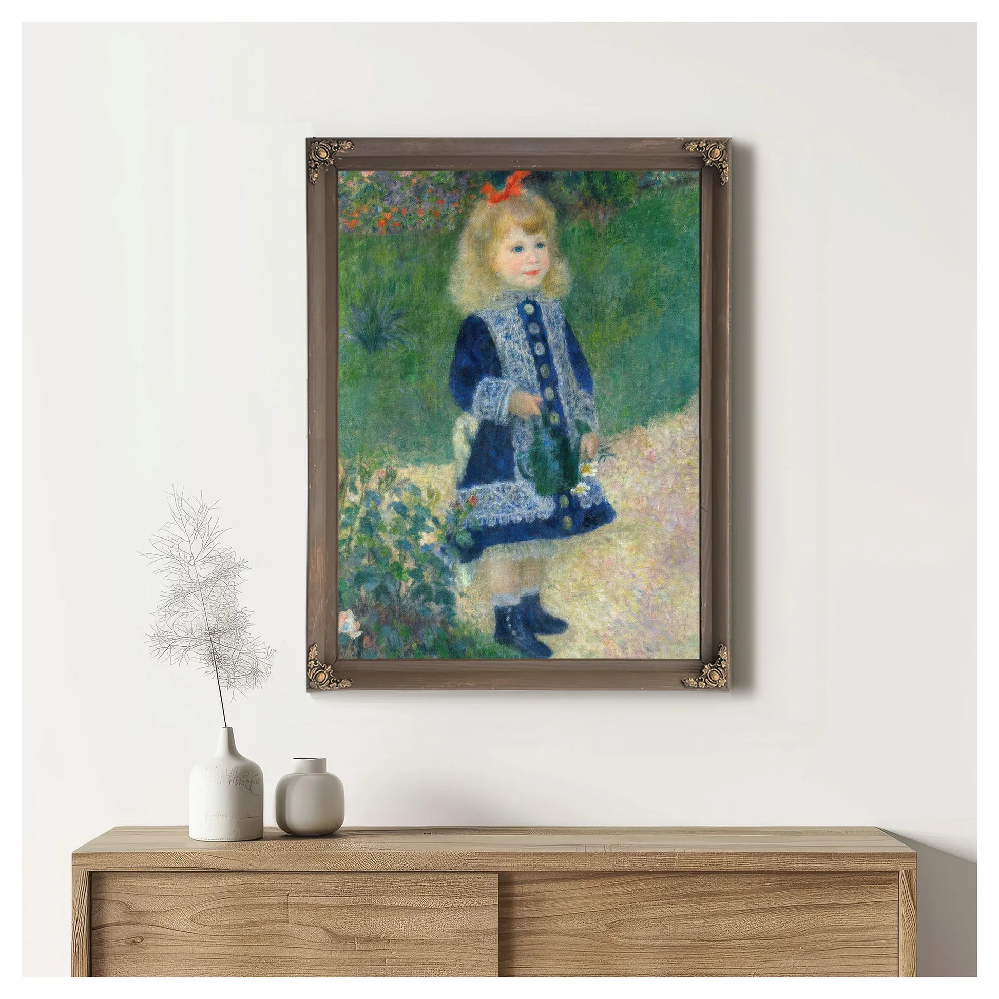 A Girl With A Watering Can 1876 2 By Pierre Auguste Renoir Fine Art Print