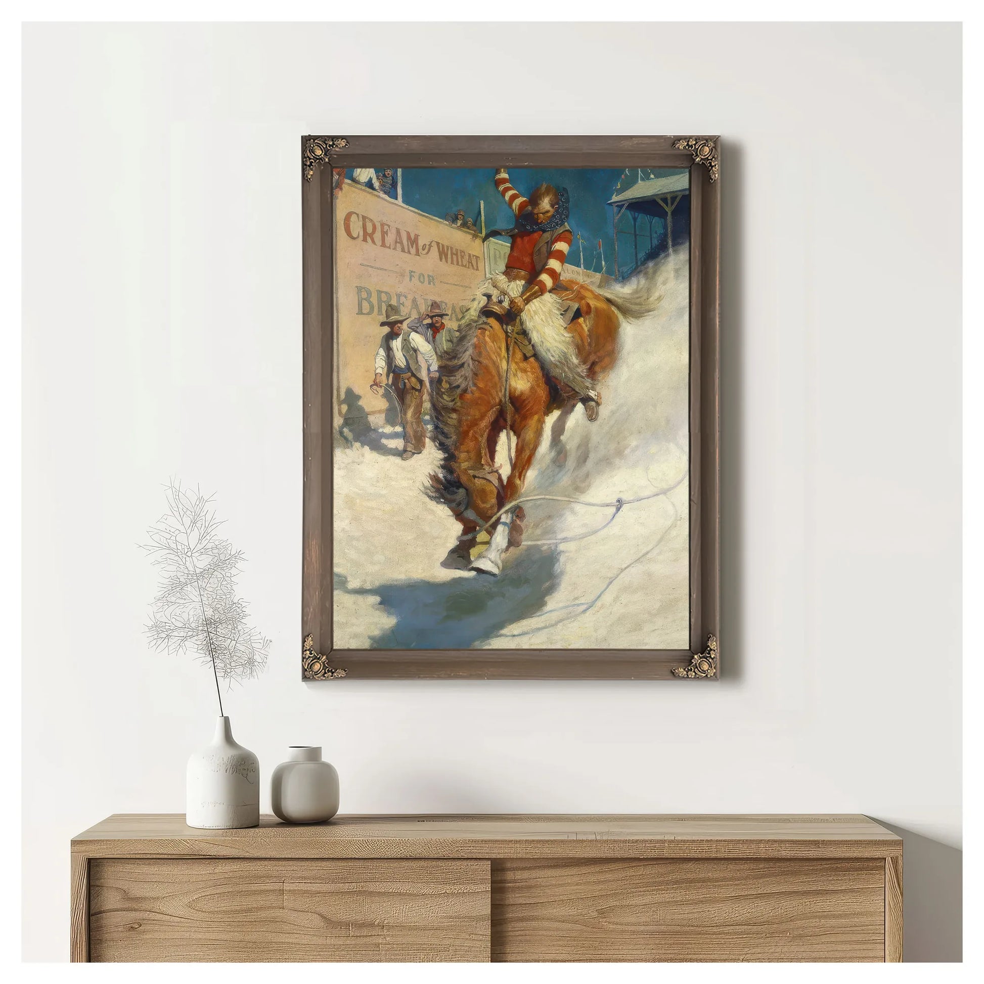 Bronco Buster By NC Wyeth Fine Art Print
