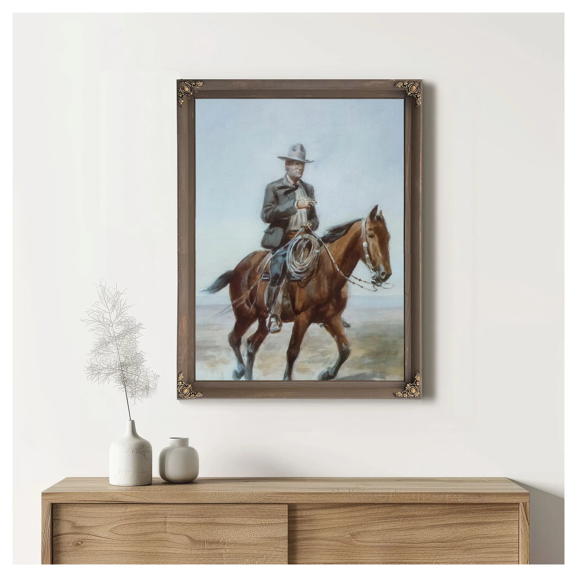 Russel On Redbird By Charles Marion Russell Fine Art Print