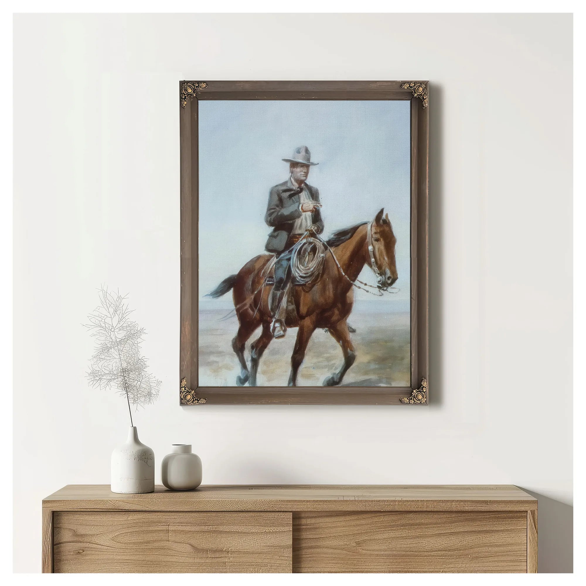 Russel On Redbird By Charles Marion Russell Fine Art Print