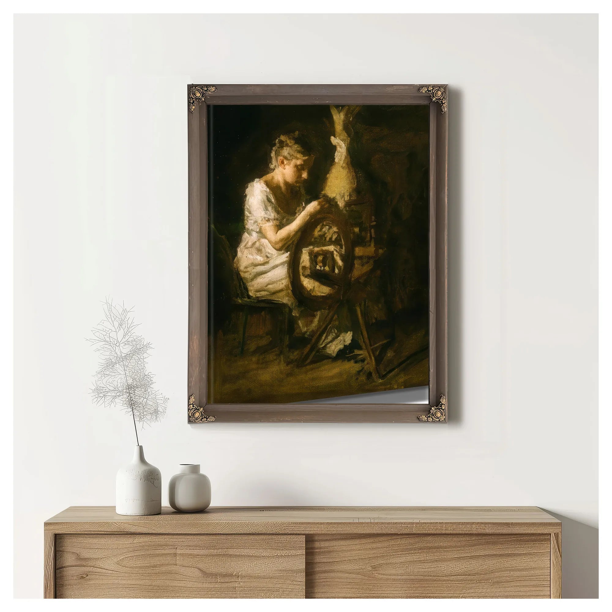 The Spinner By Thomas Eakins Fine Art Print