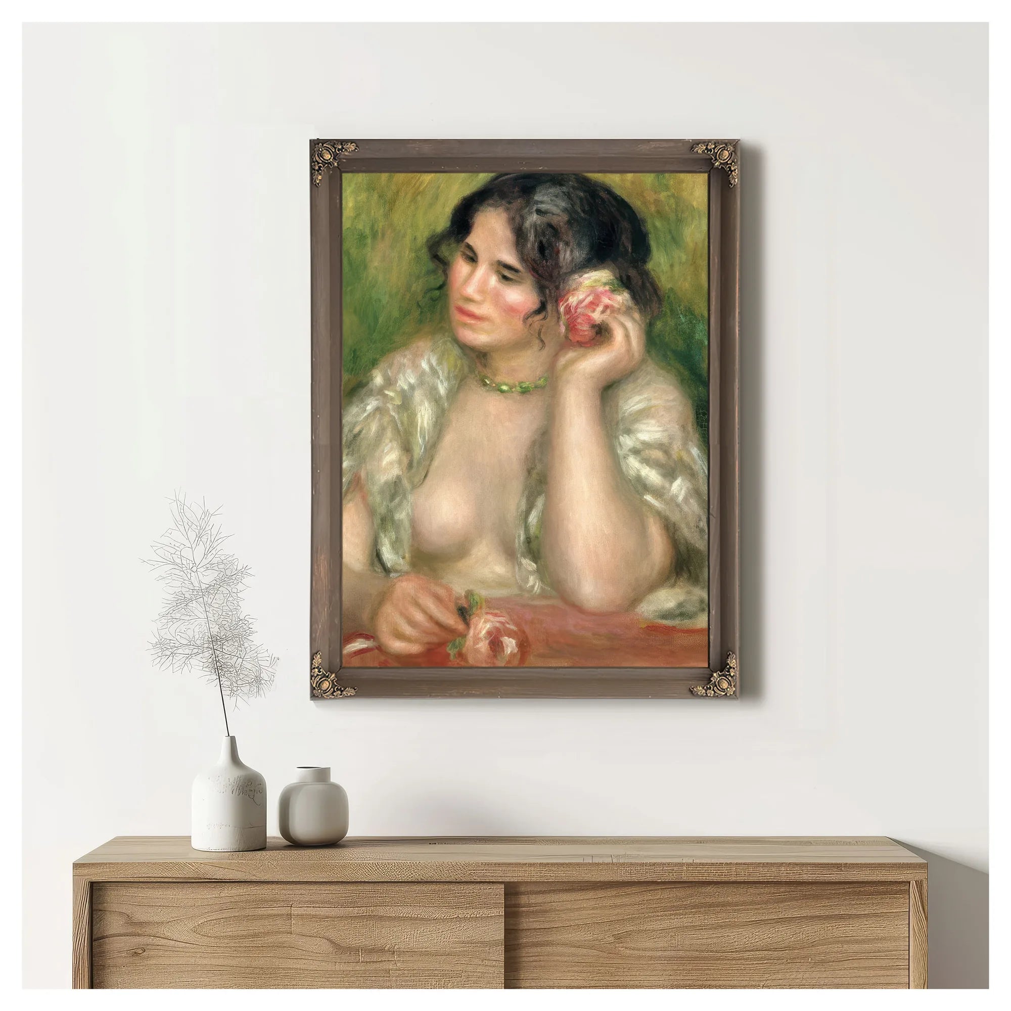 Gabrielle With A Rose By Pierre Auguste Renoir Fine Art Print