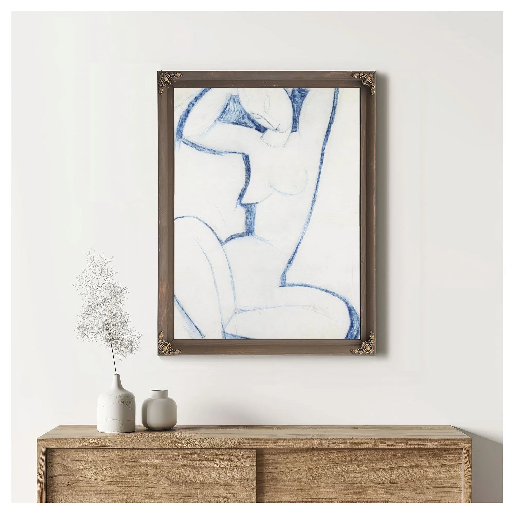 Blue Caryatid Ii By Amedeo Modigliani Fine Art Print