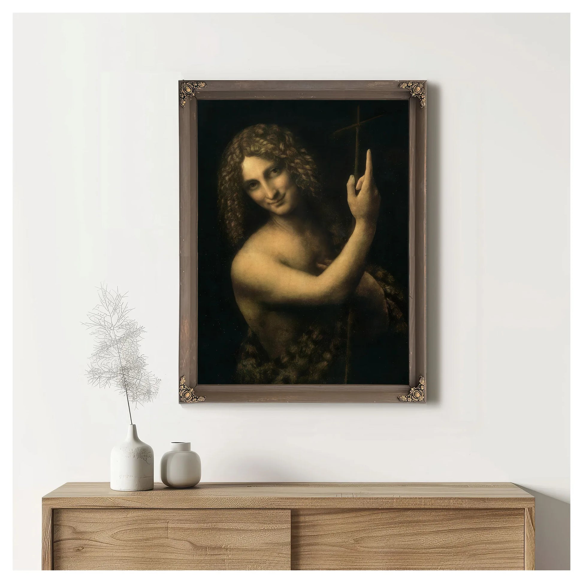 St. John The Baptist By Leonardo Da Vinci Fine Art Print