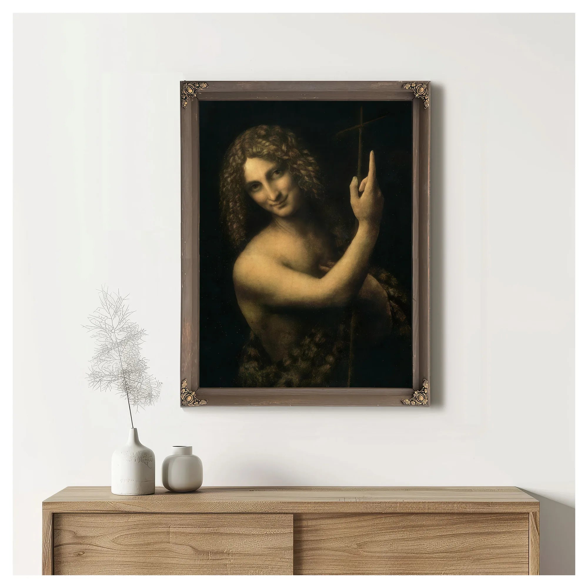 St. John The Baptist By Leonardo Da Vinci Fine Art Print
