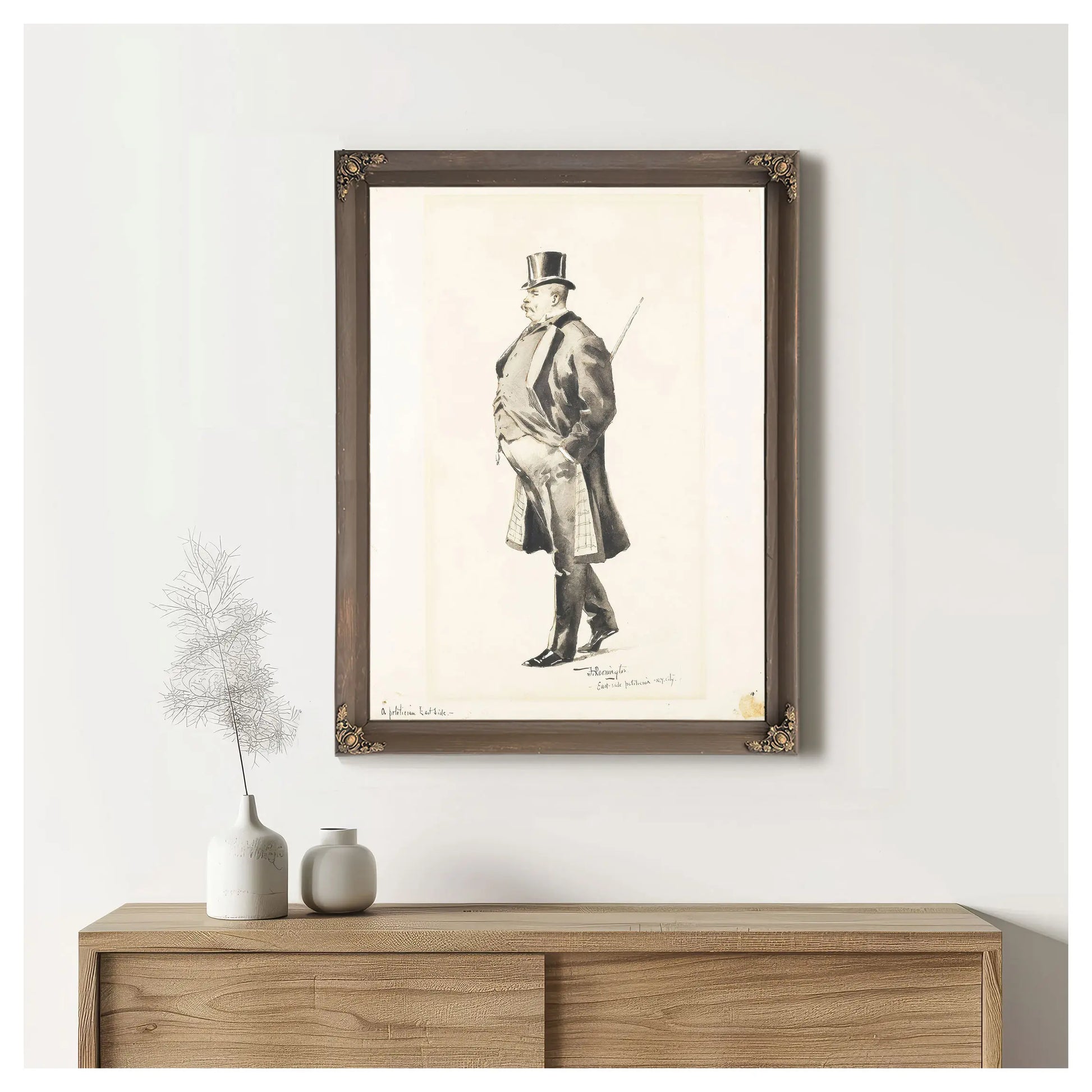 An East Side Politician Bybma  by Frederic Remington