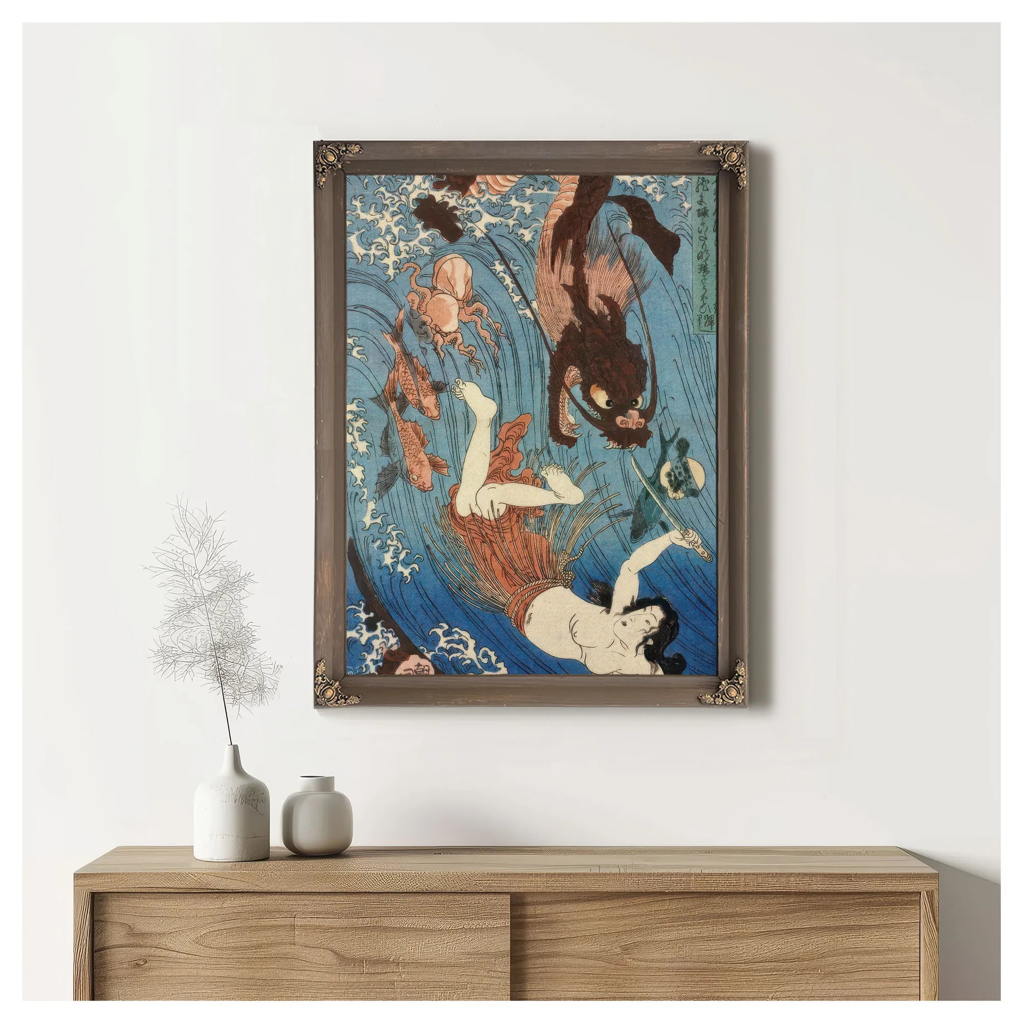 Tamatori Escaping From The Dragon King 1853 By Utagawa Kuniyoshi Fine Art Print