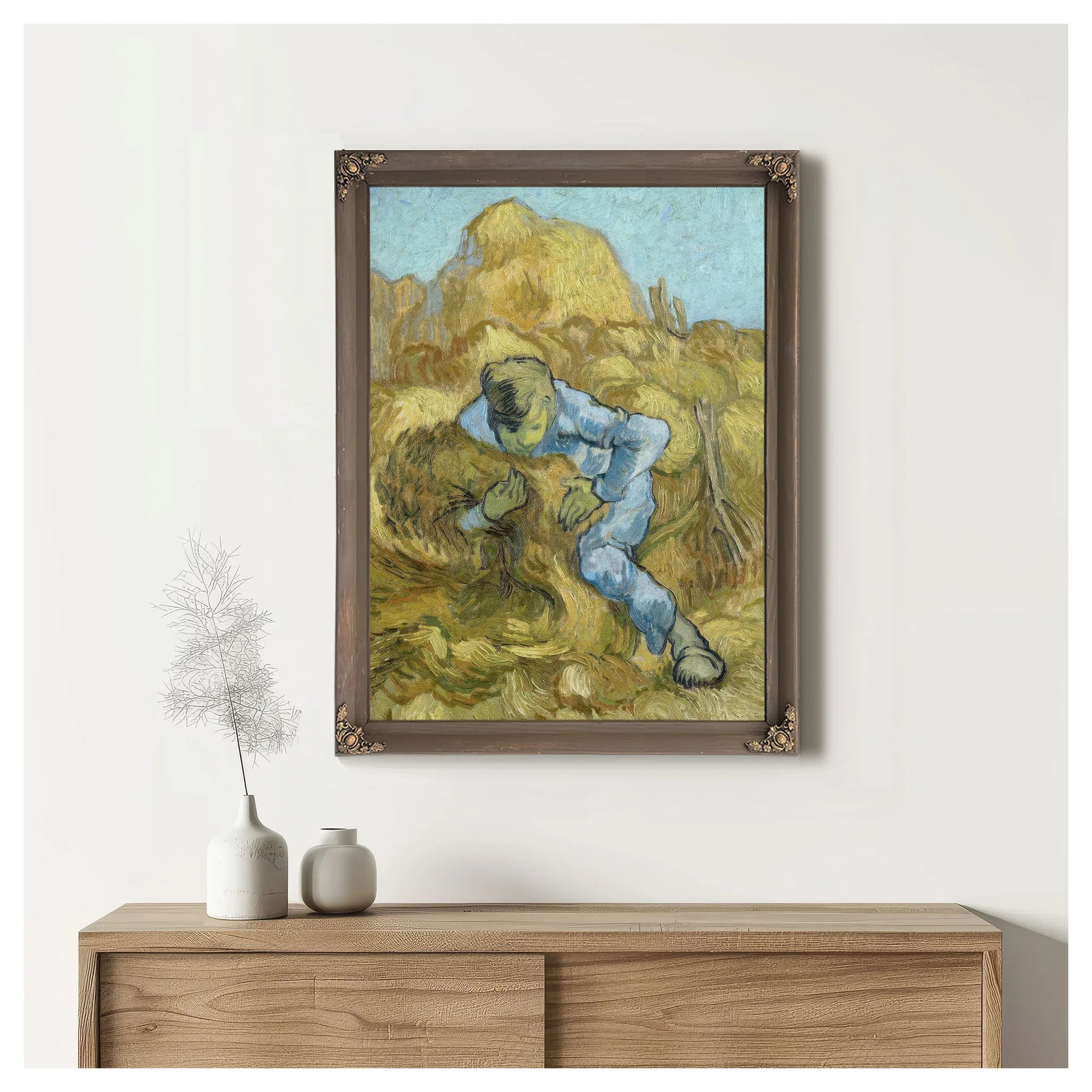 The Sheaf Binder (After Millet) By Vincent Van Gogh Fine Art Print