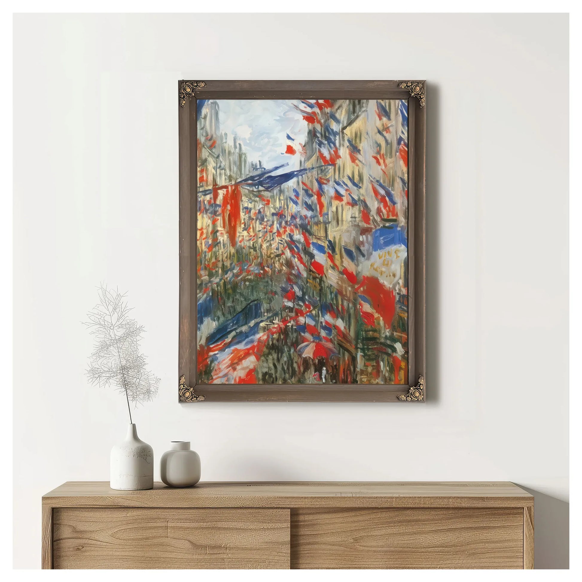 Rue Saint Denis Festivities Of 30 Jun By Claude Monet Fine Art Print