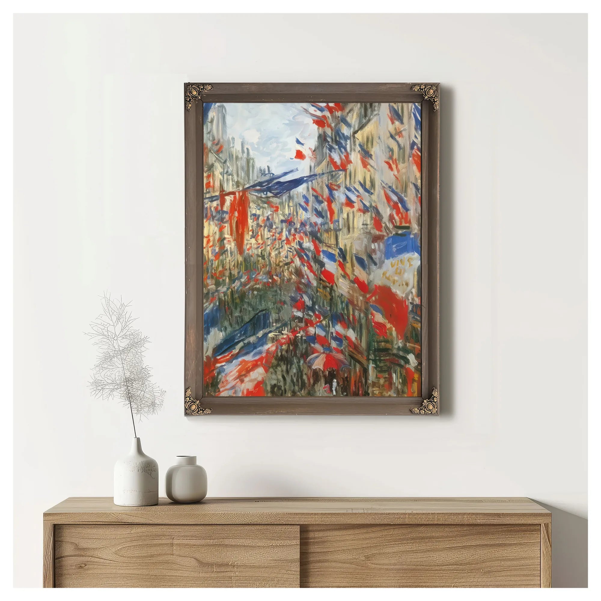Rue Saint Denis Festivities Of 30 Jun By Claude Monet Fine Art Print