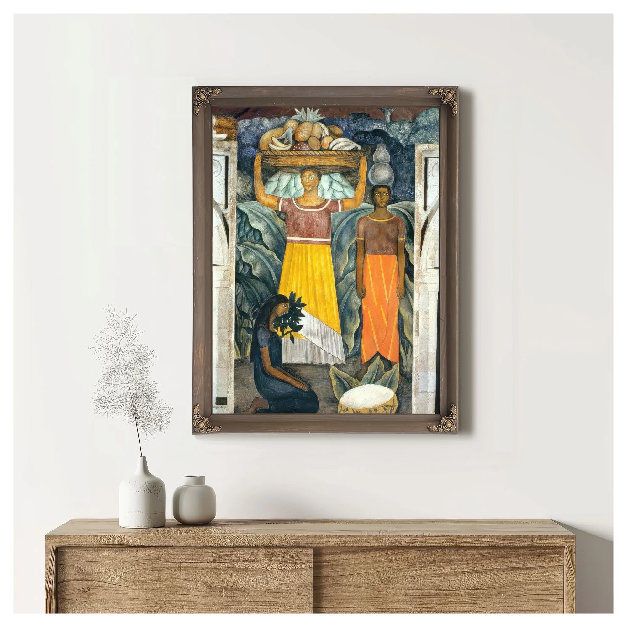 Tehuana Women By Diego Rivera Fine Art Print