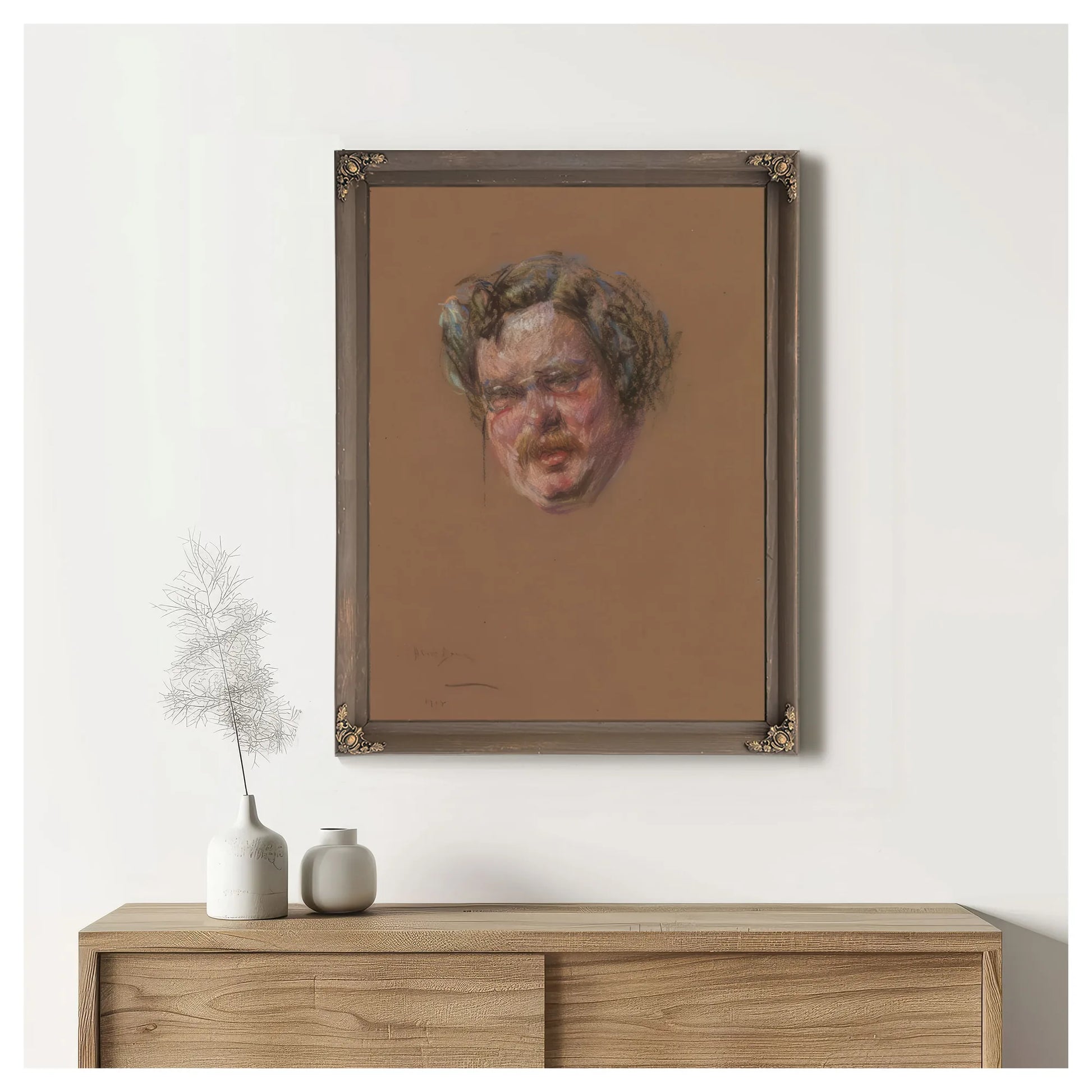 Gilbert K. Chesterton By Alice Pike Barney Fine Art Print