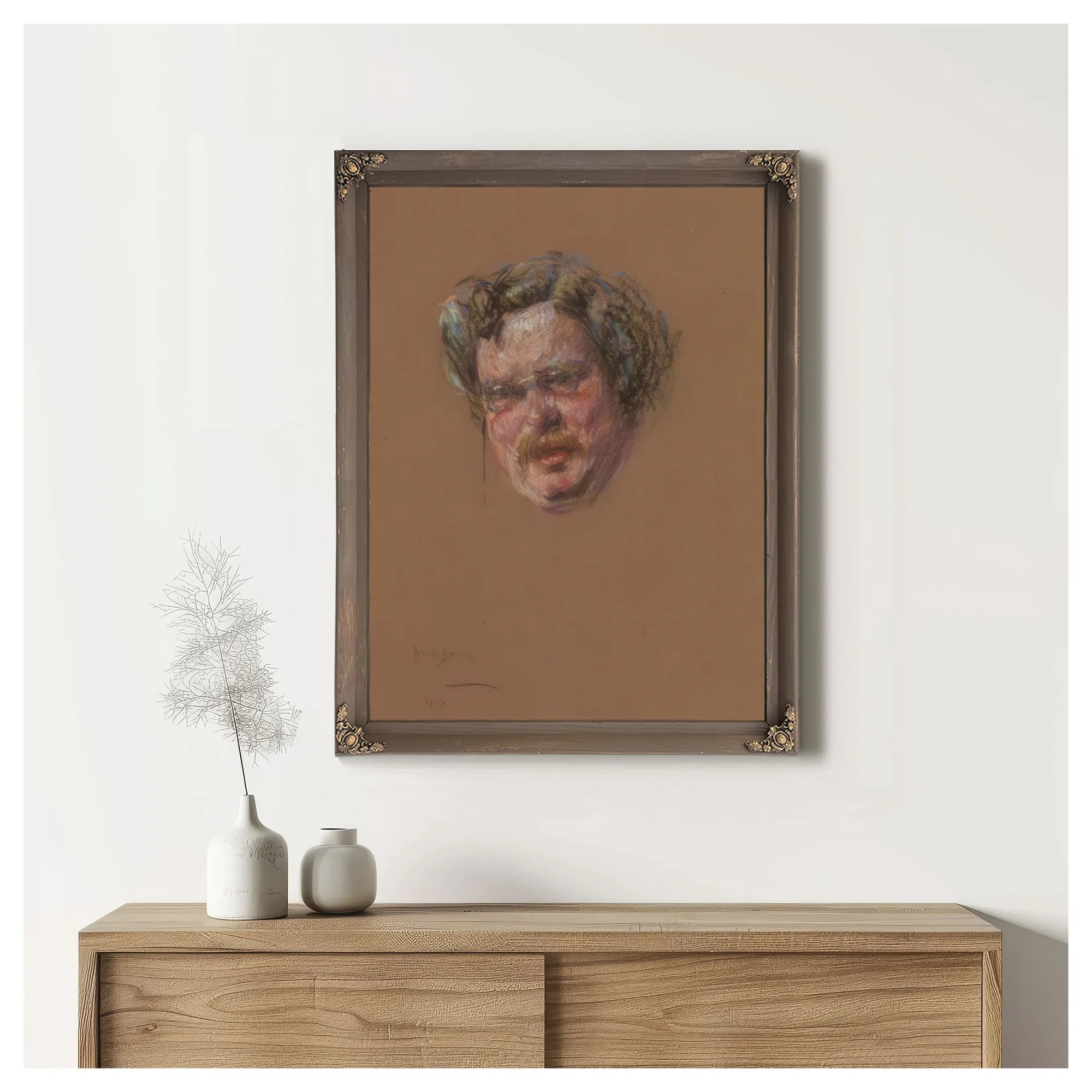 Gilbert K. Chesterton By Alice Pike Barney Fine Art Print
