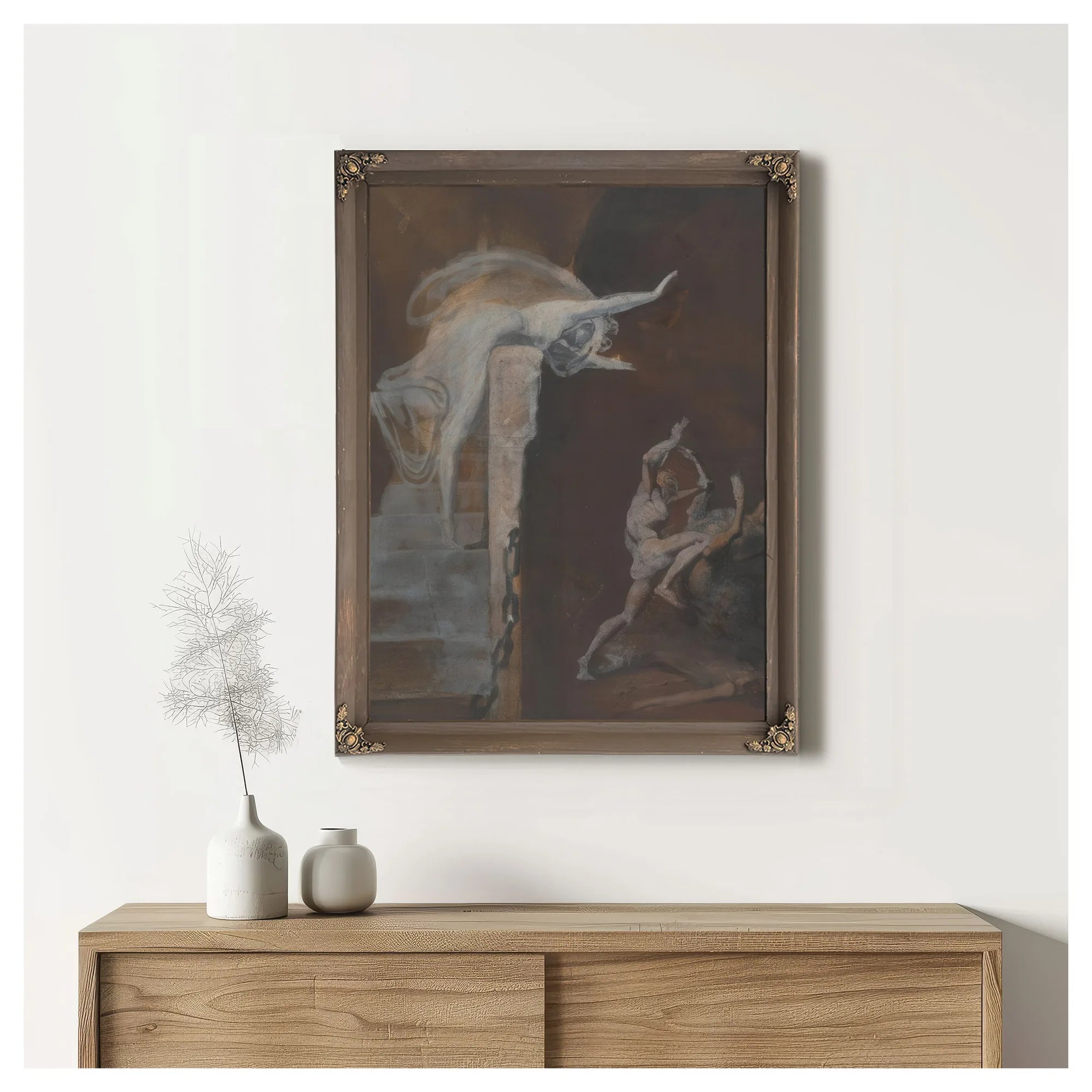 Ariadne Watching The Struggle Of Theseus With The Minotaur By Henry Fuseli Fine Art Print