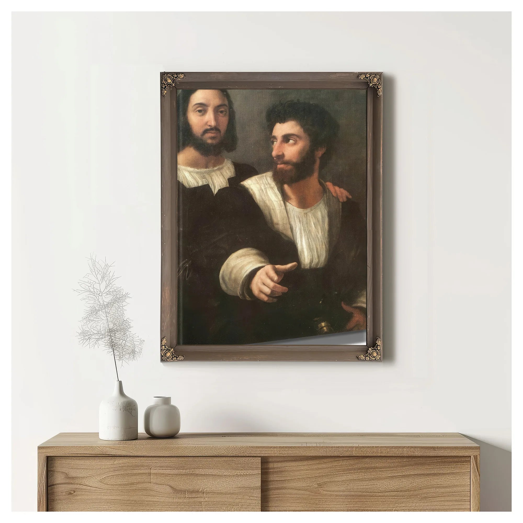 Double Portrait By Raphael Fine Art Print