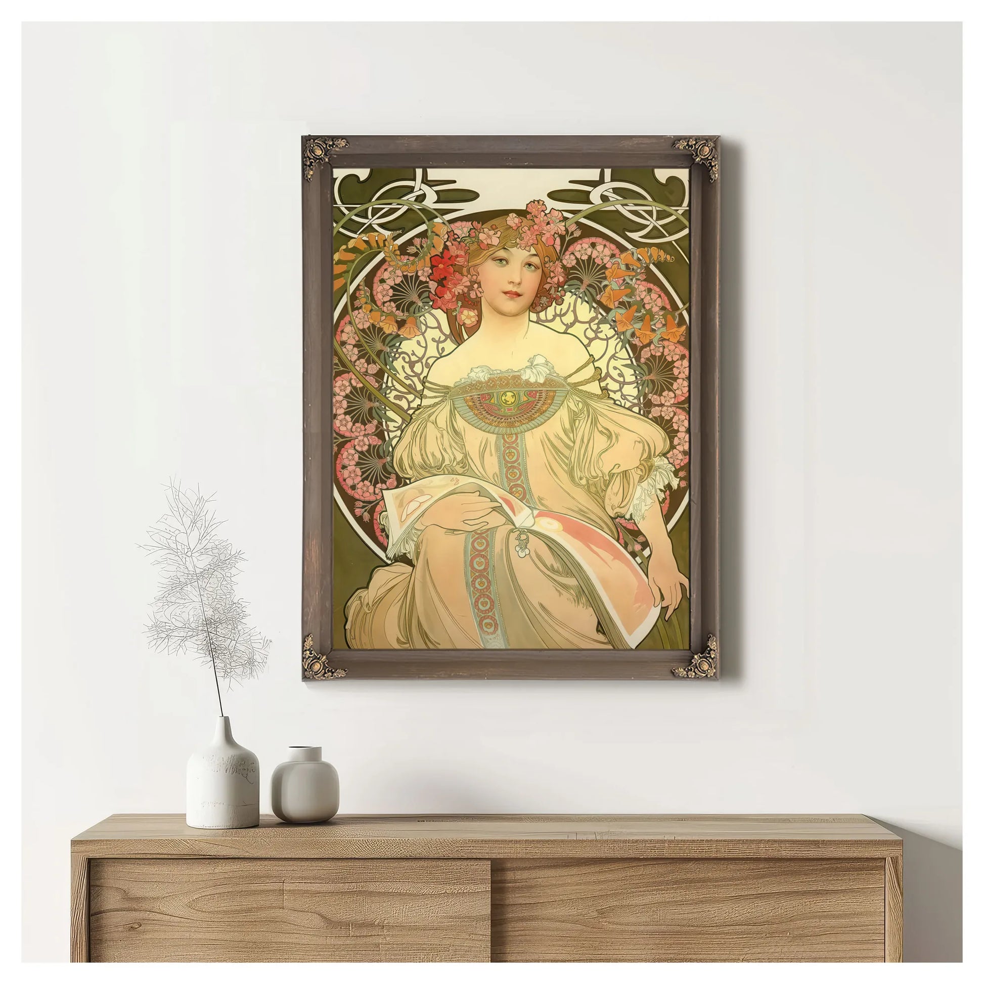 Reverie By Alphonse Mucha Fine Art Print