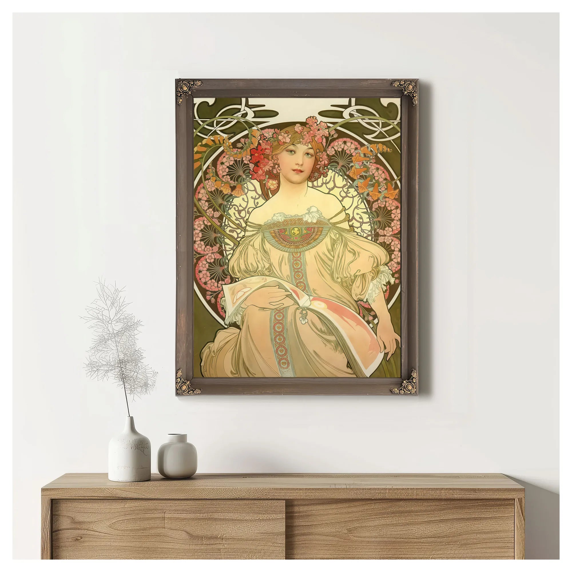 Reverie By Alphonse Mucha Fine Art Print